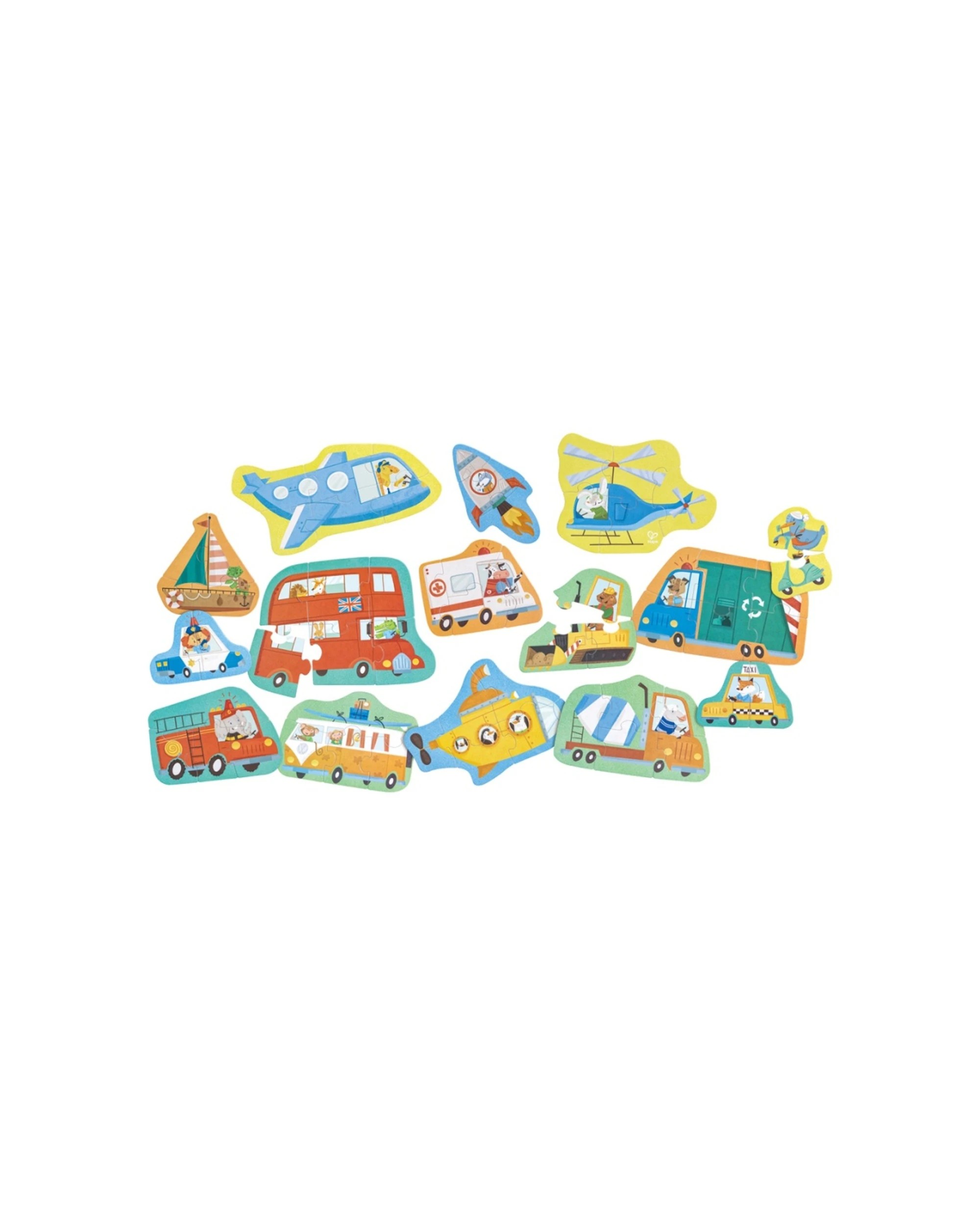1 Hape Wheels & Wonders Puzzle Toy For Toddlers Educational Developmental Puzzle Set - Multi, 1 of 4