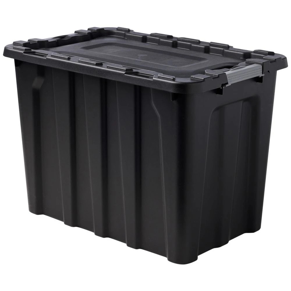 1 J.Burrows 80L Heavy Duty Storage Container Black, 1 of 5