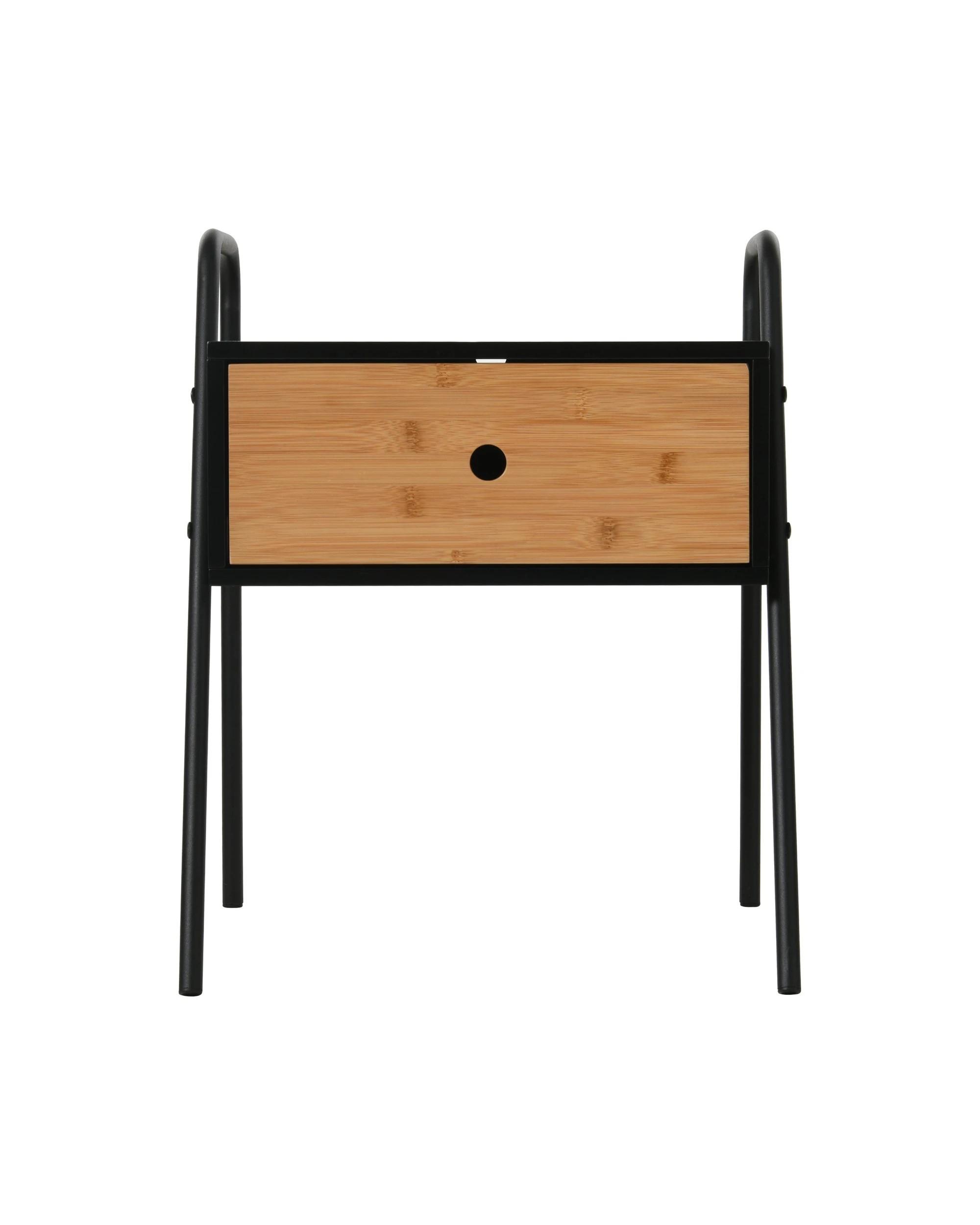 3 Sherwood Oliver Wooden Bed Side Table 43x40x52cm - Black, 3 of 8