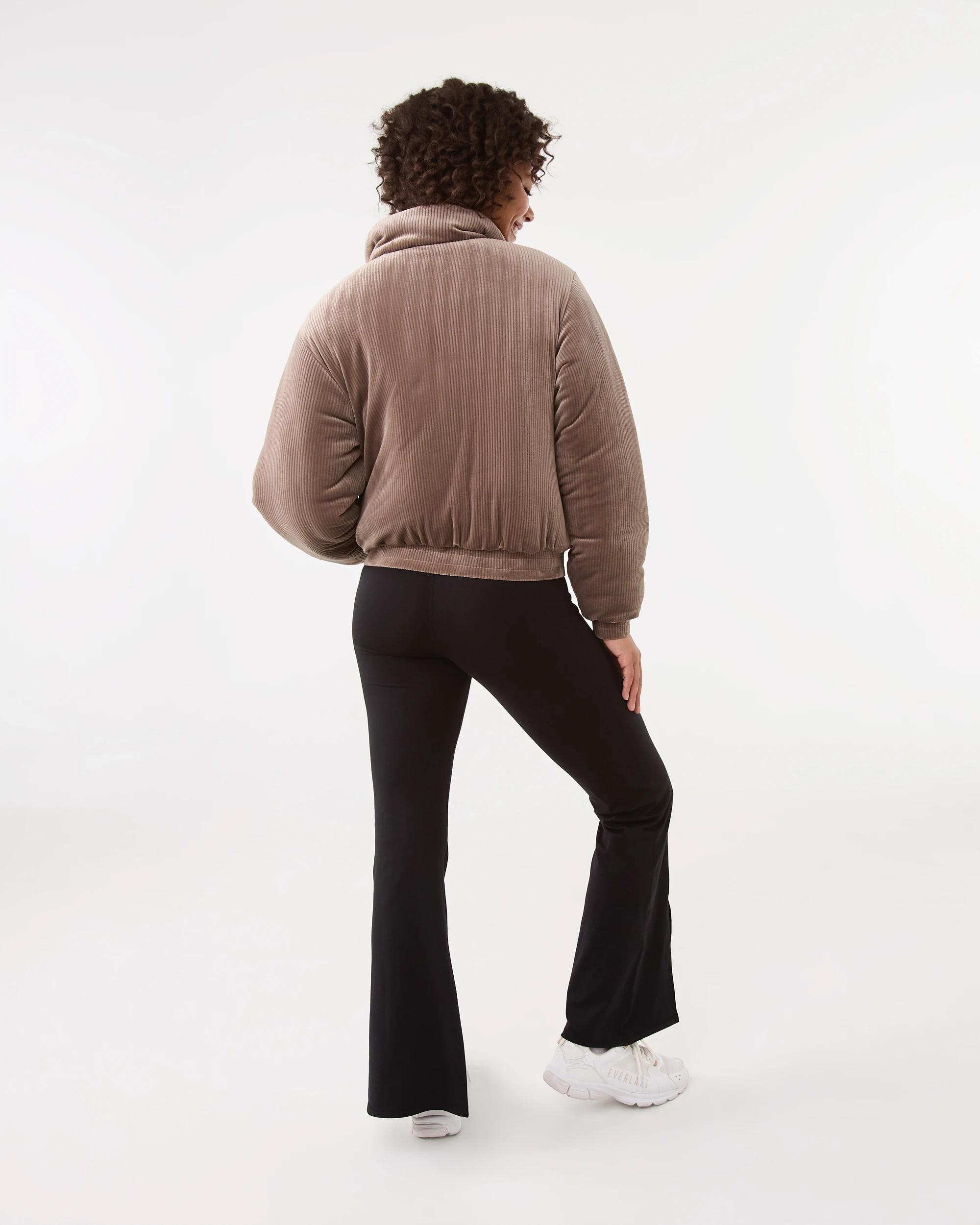 5 Everlast Womens Ribbed Velour Jacket Mushroom, 5 of 8