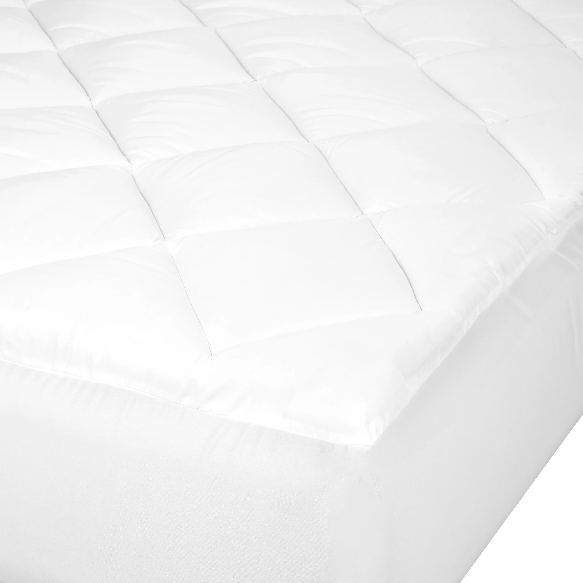 7 Reversible Plush Mattress Topper - Queen Bed, White, 7 of 7