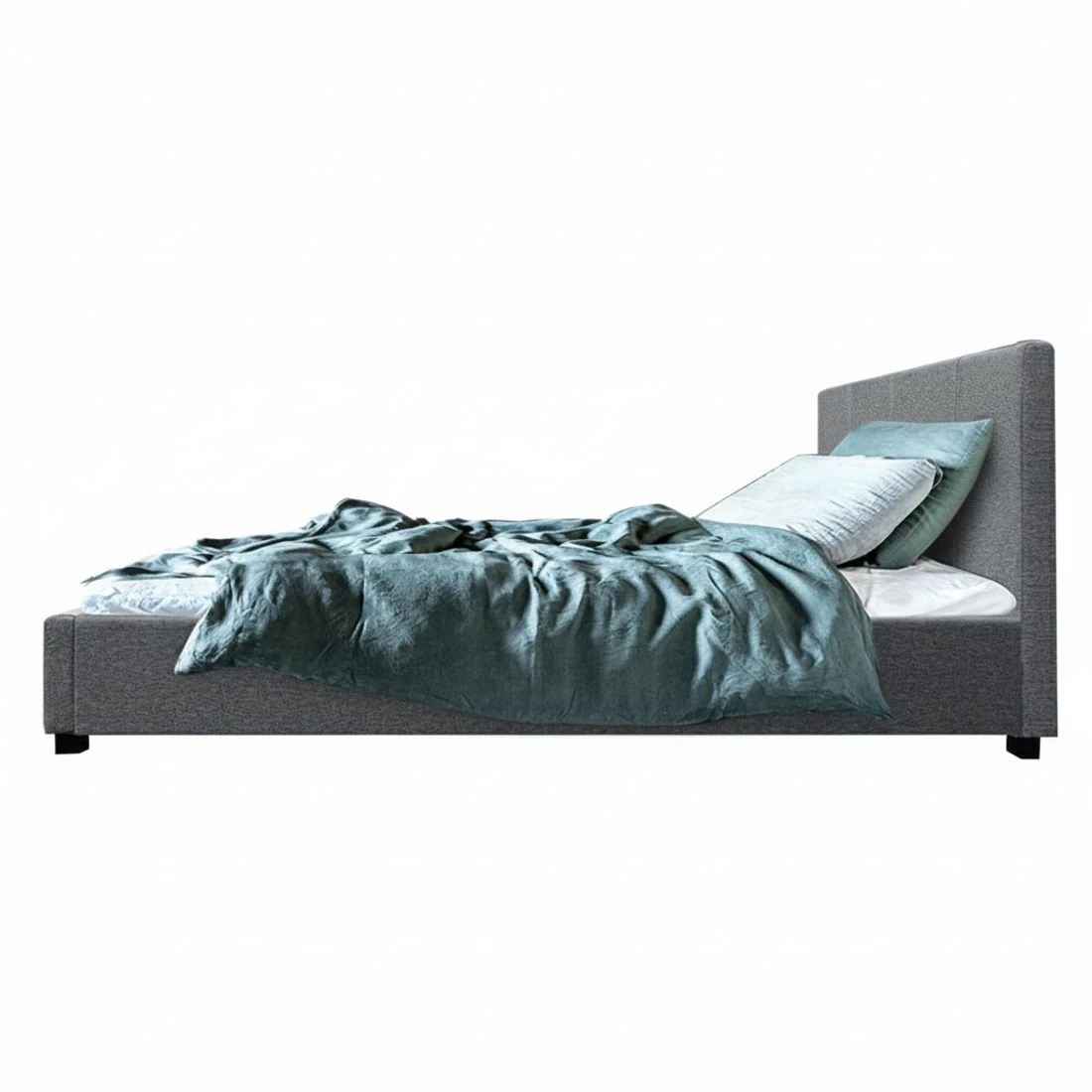 4 Artiss Bed Frame King Single Size Gas Lift  NINO - Grey, 4 of 10