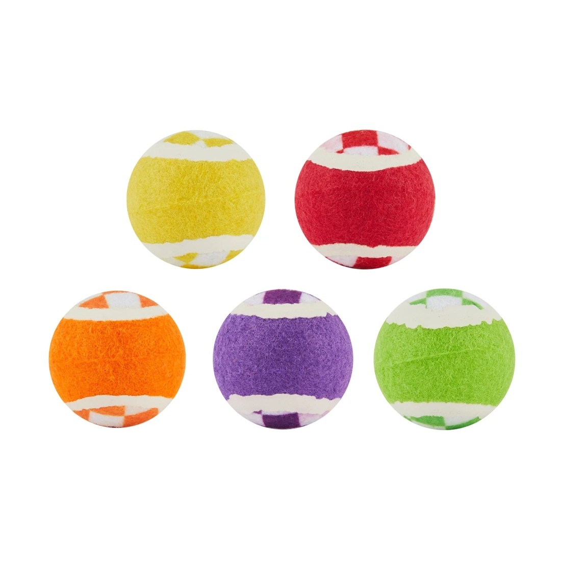 2 5 Pack Pet Toy Checkered Balls, 2 of 4