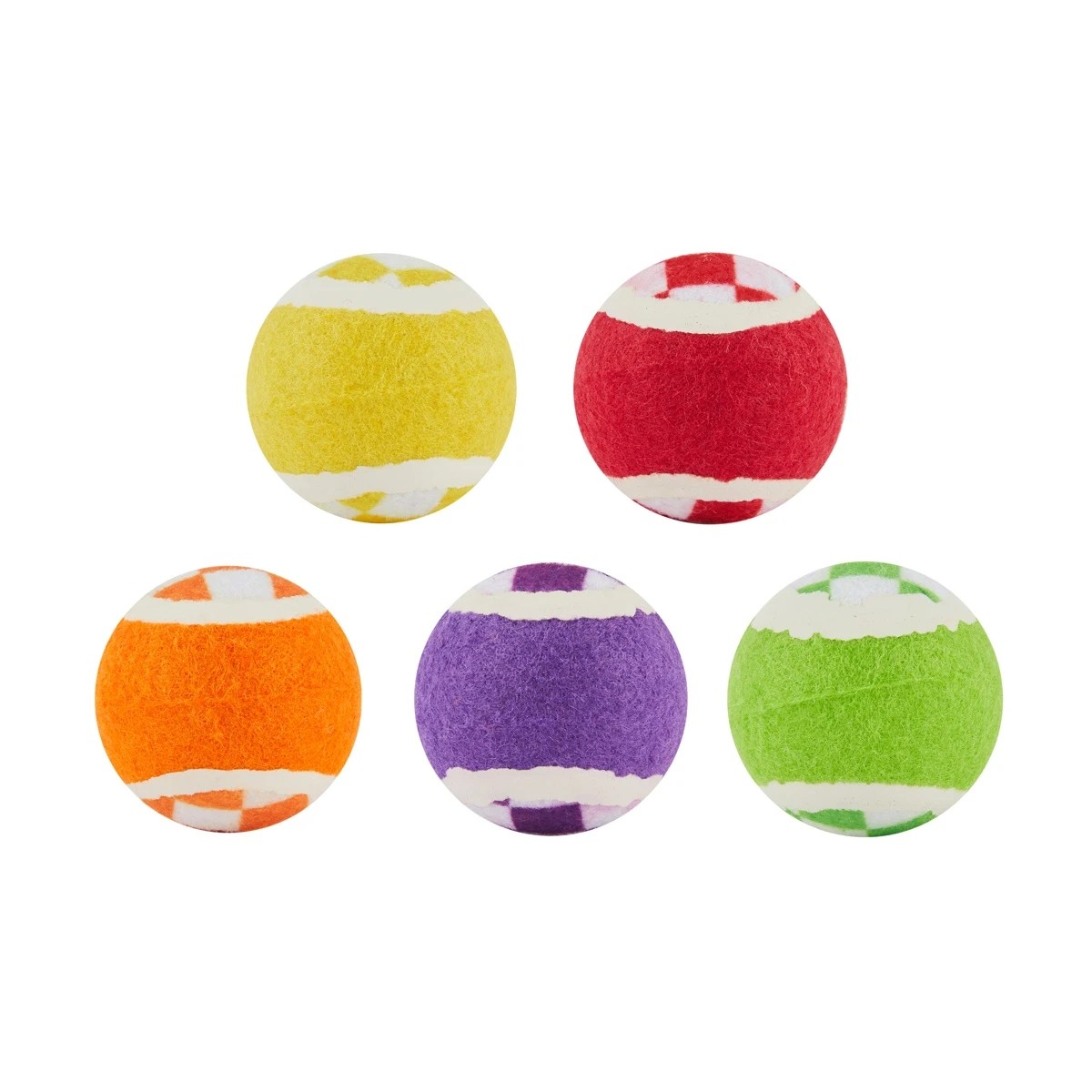 2 5 Pack Pet Toy Checkered Balls, 2 of 4