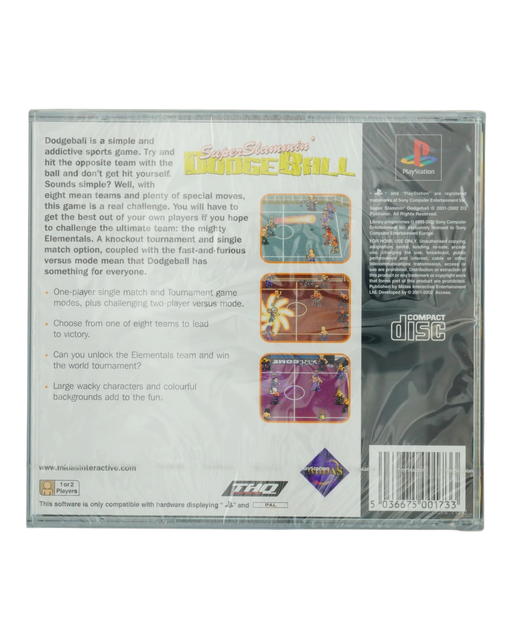 2 Super Slammin Dodgeball - PS1, 2 of 3