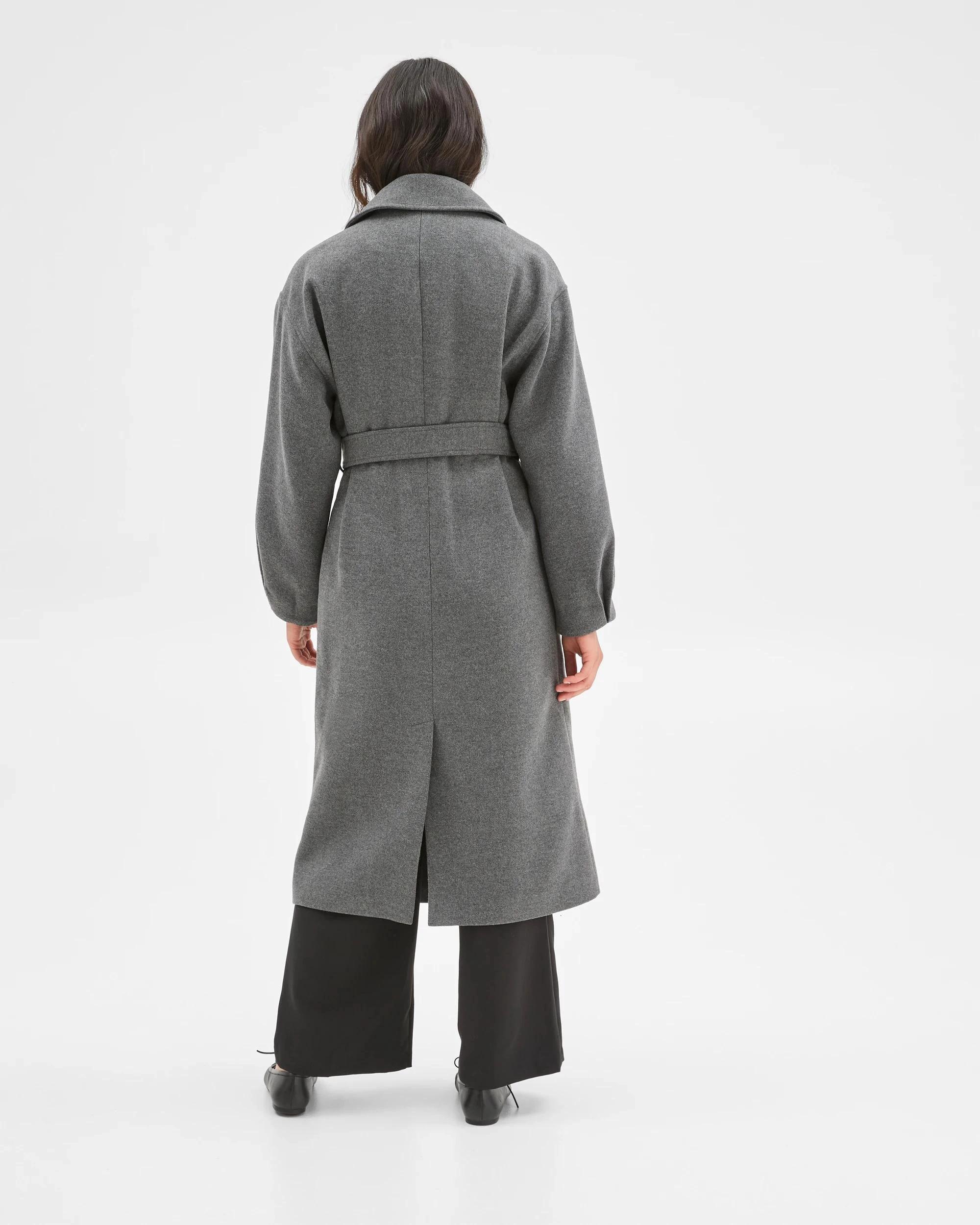 7 Preview Wrap Belted Coat CHARCOAL MARLE, 7 of 7