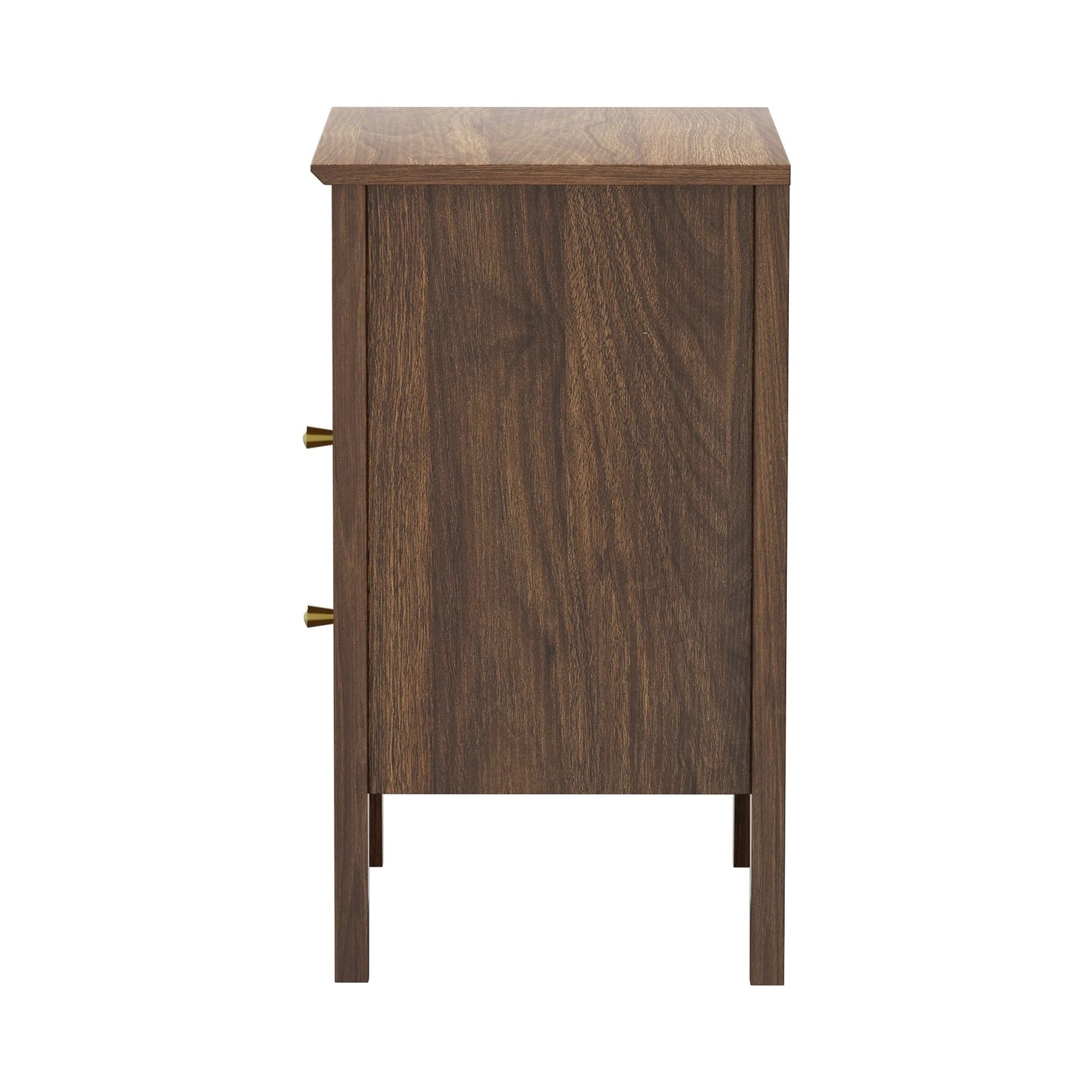 9 Oikiture 2x Bedside Table Nightstand 2 Drawer with Shelf Storage Cabinet - Brown, 9 of 9