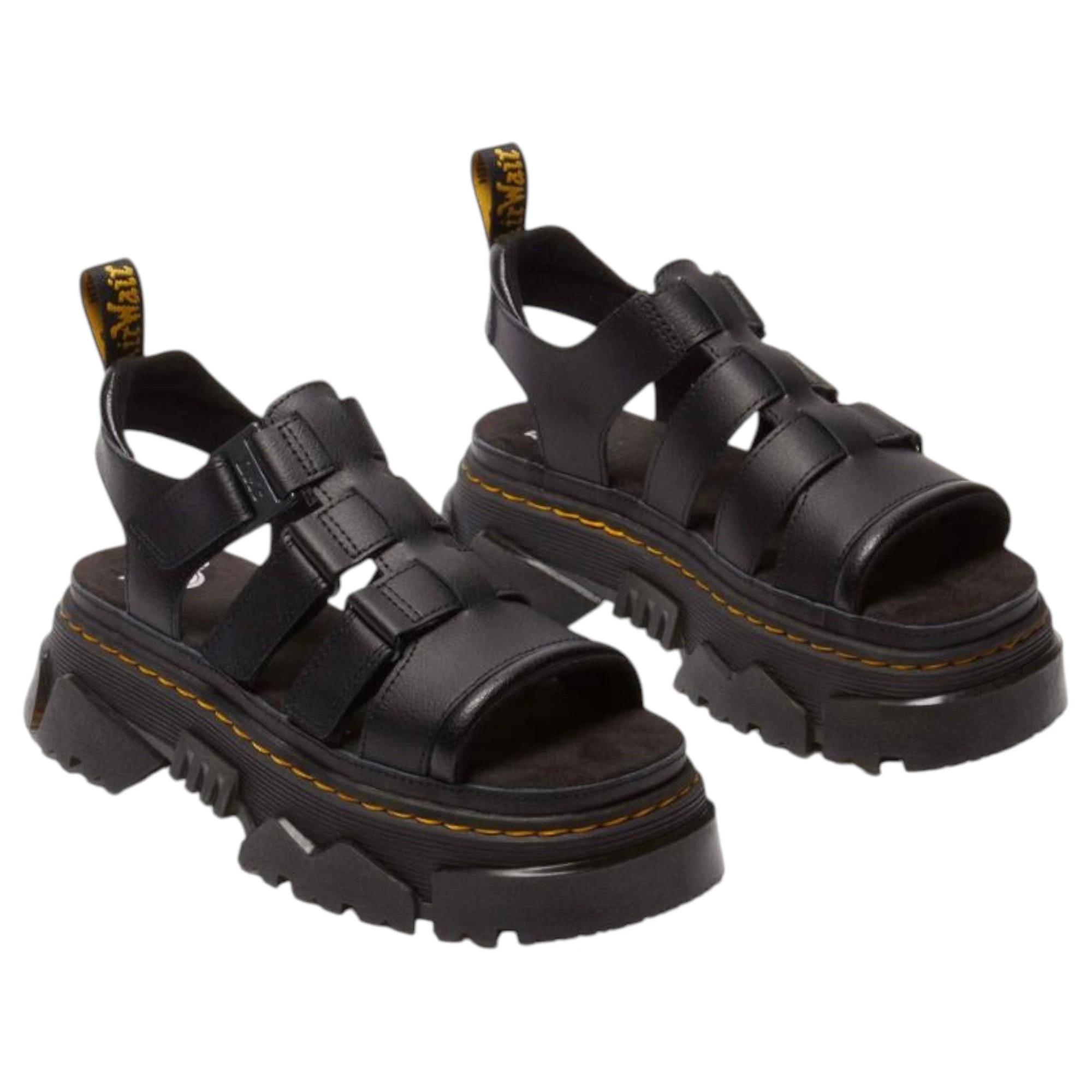 2 Dr. Martens Womens Mattison 3 Strap Athena Sandals BLACK ATHENA, 2 of 9