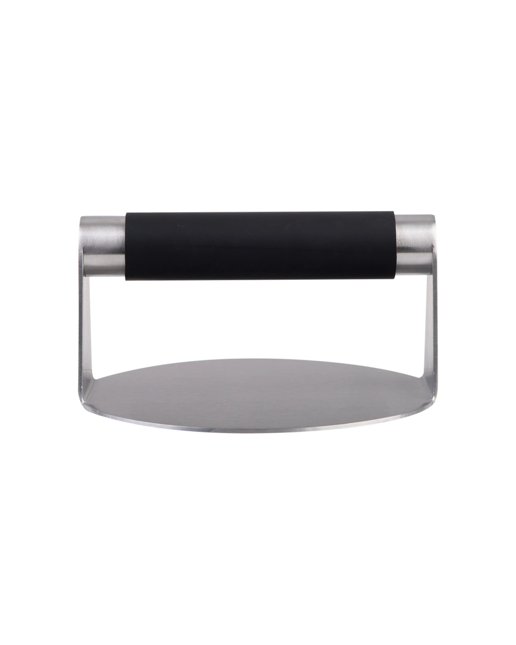 1 Urban Grill Stainless Steel Smash Patty Press 14cm Soft Grip Handle - Black, 1 of 10