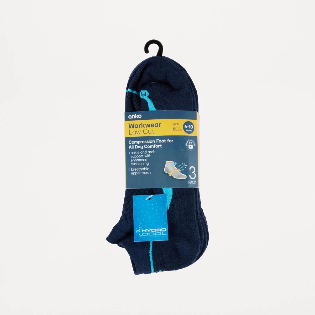 3 3 Pack Compression Low Cut Socks COMPRESSION NAVY, 3 of 3