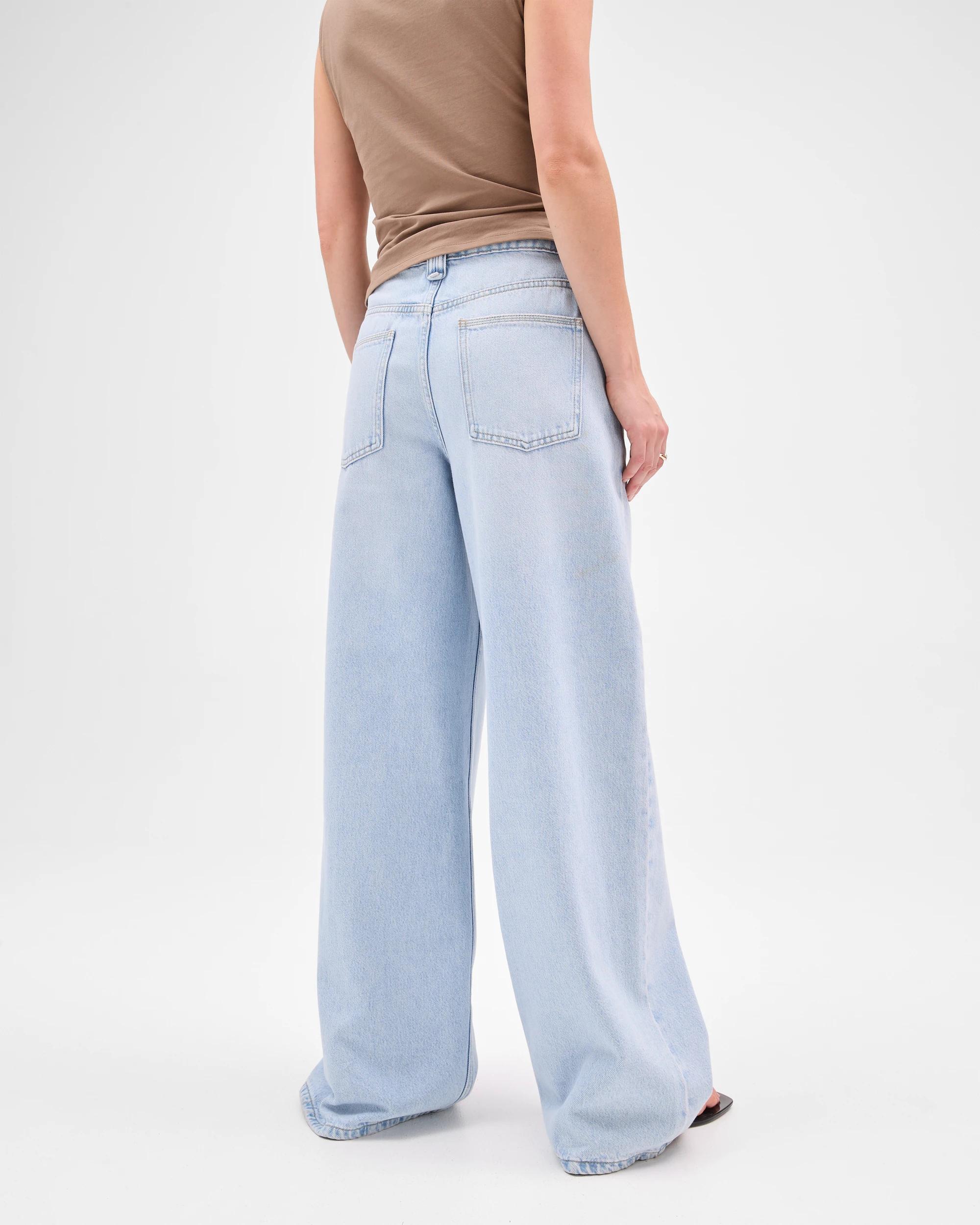 5 Lily Loves Australian Cotton Blend Wide Leg Denim Jeans PRATO BLUE, 5 of 6