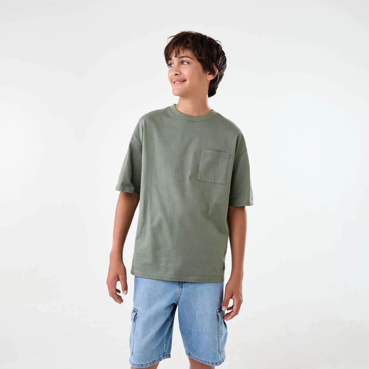 1 Plain Oversized T-shirt Grn Laurel, 1 of 10