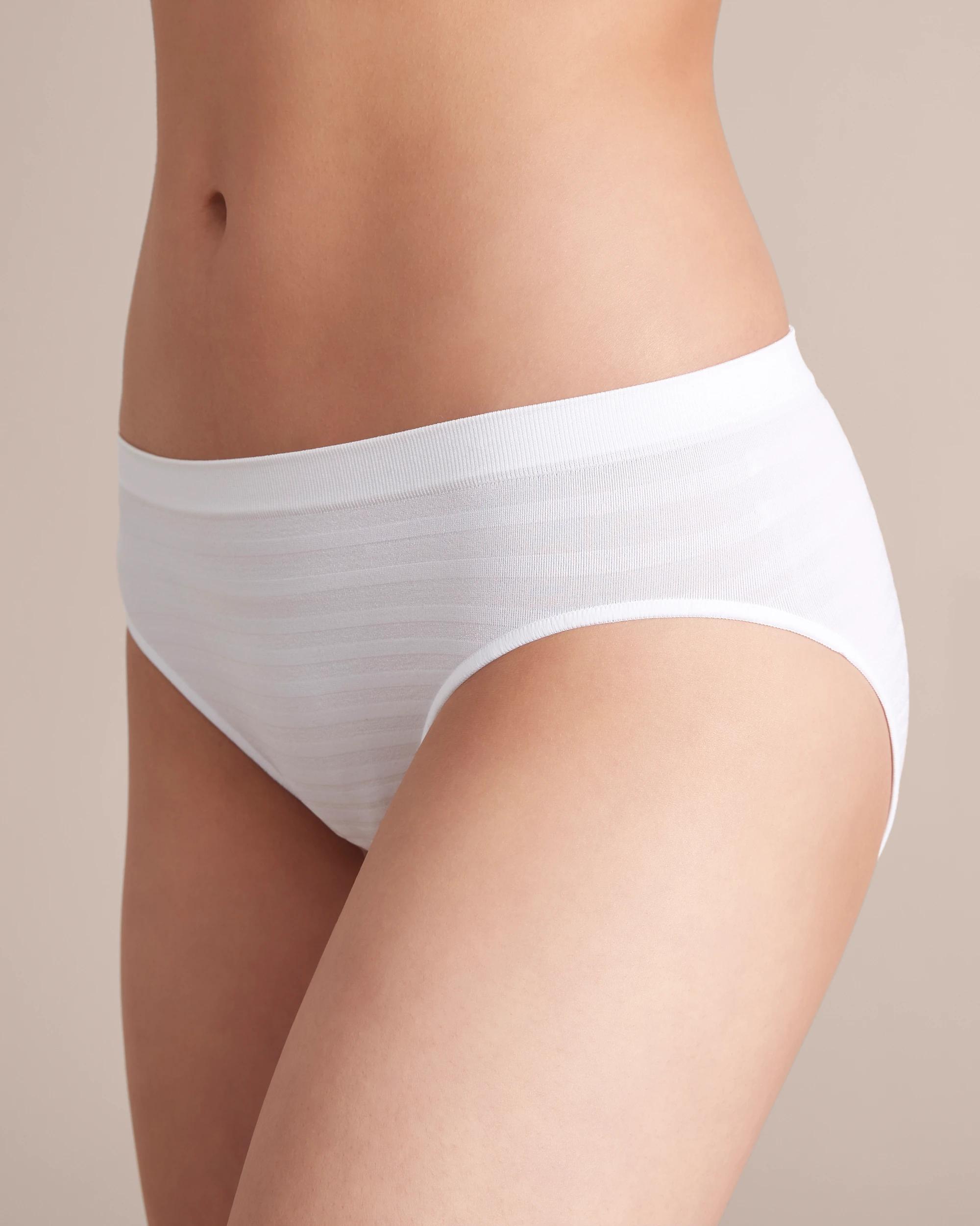 8 Target 2 Pack Matte and Shine Seamfree Bikini Briefs WHITE, 8 of 8