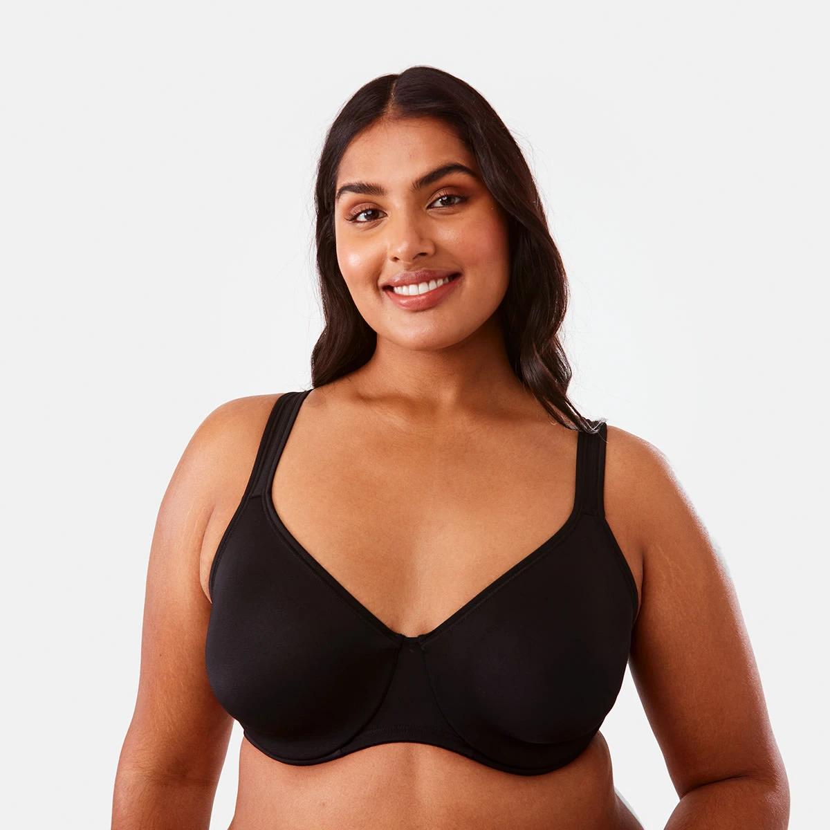 3 2 Pack Full Figure Soft Cup Bra BLACK, LIGHT FAWN, 3 of 9