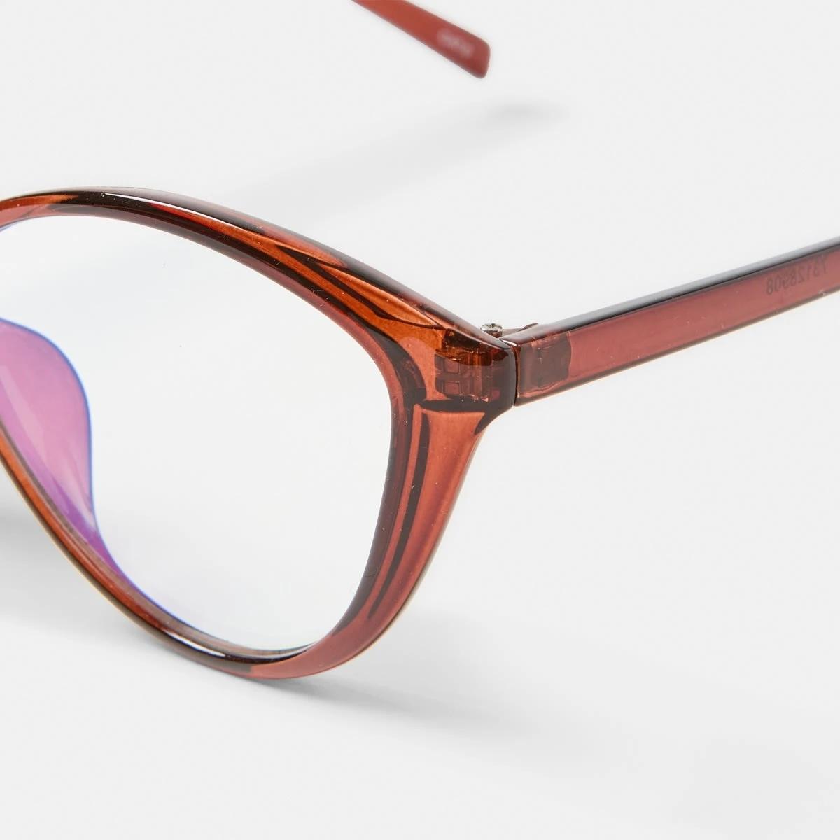 4 Cat Eye Blue Light Glasses Brown, 4 of 6