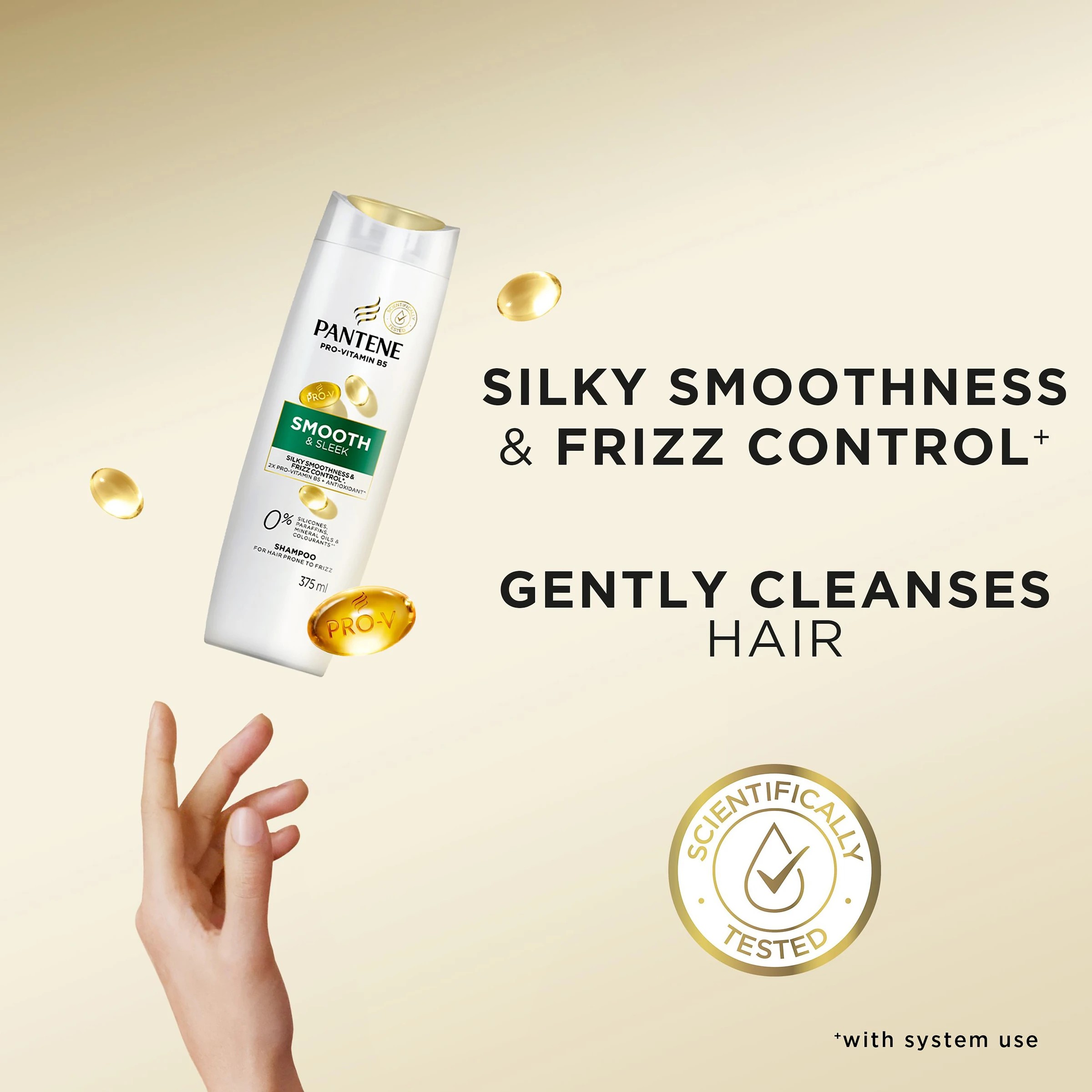 6 Pantene Pro-V Smooth and Sleek Shampoo 375ml - Provitamin B5, 6 of 10