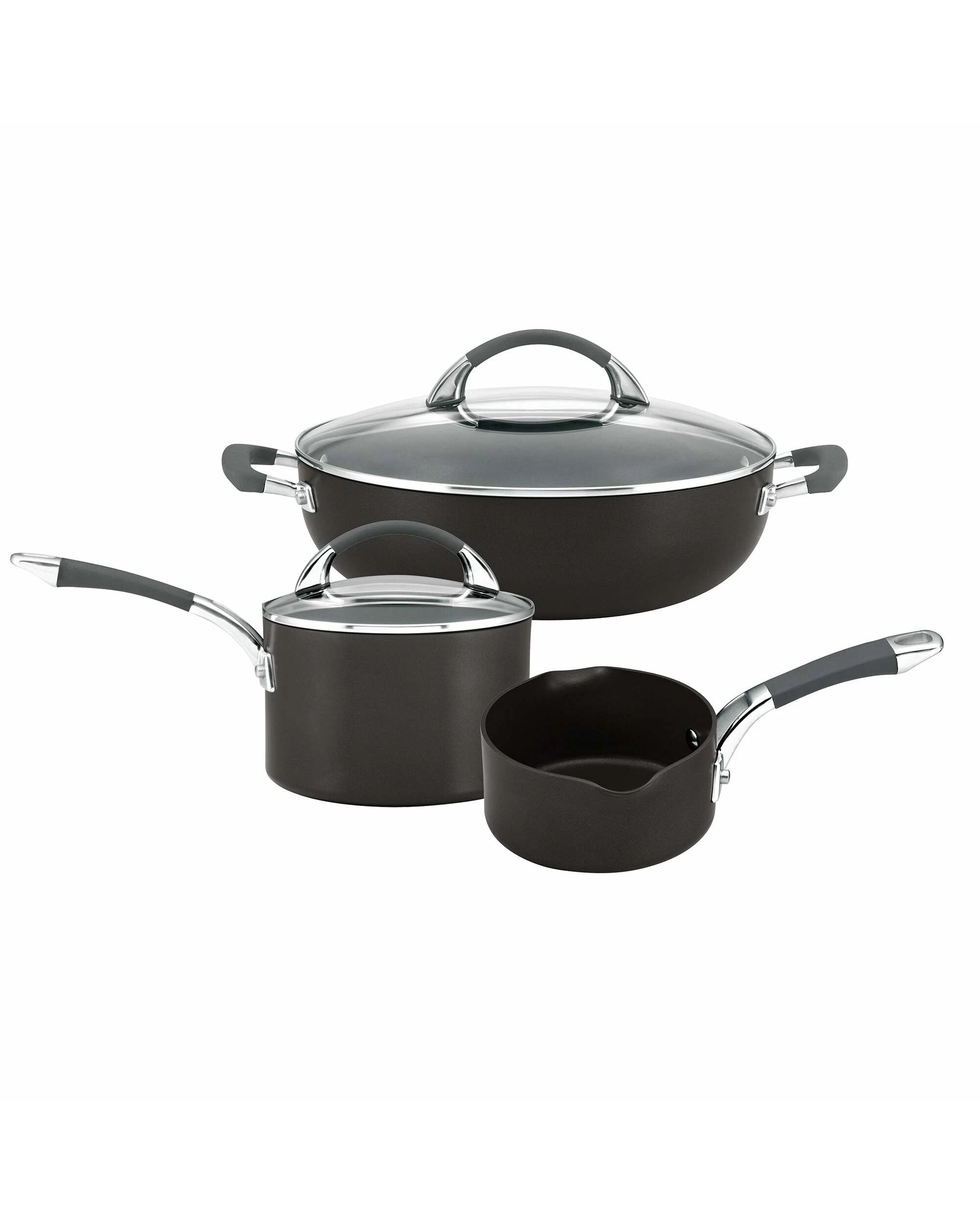 1 Anolon Endurance+ Nonstick Induction 3 Piece Essentials Cookware Set - Black, 1 of 1