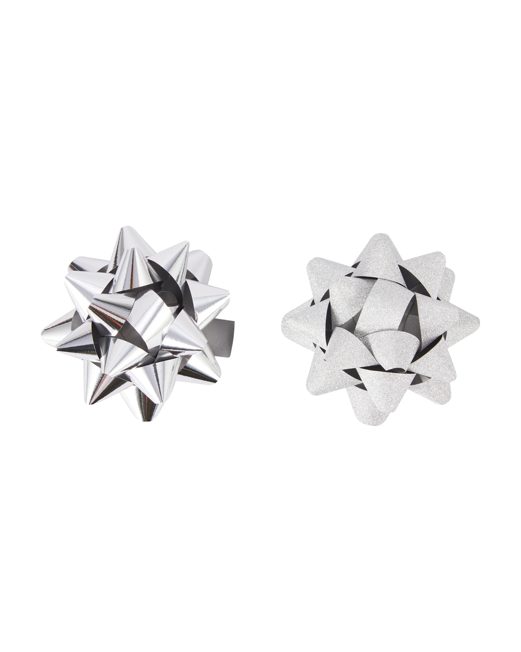 2 2 Piece Gift Bows - Silver Look, 2 of 4