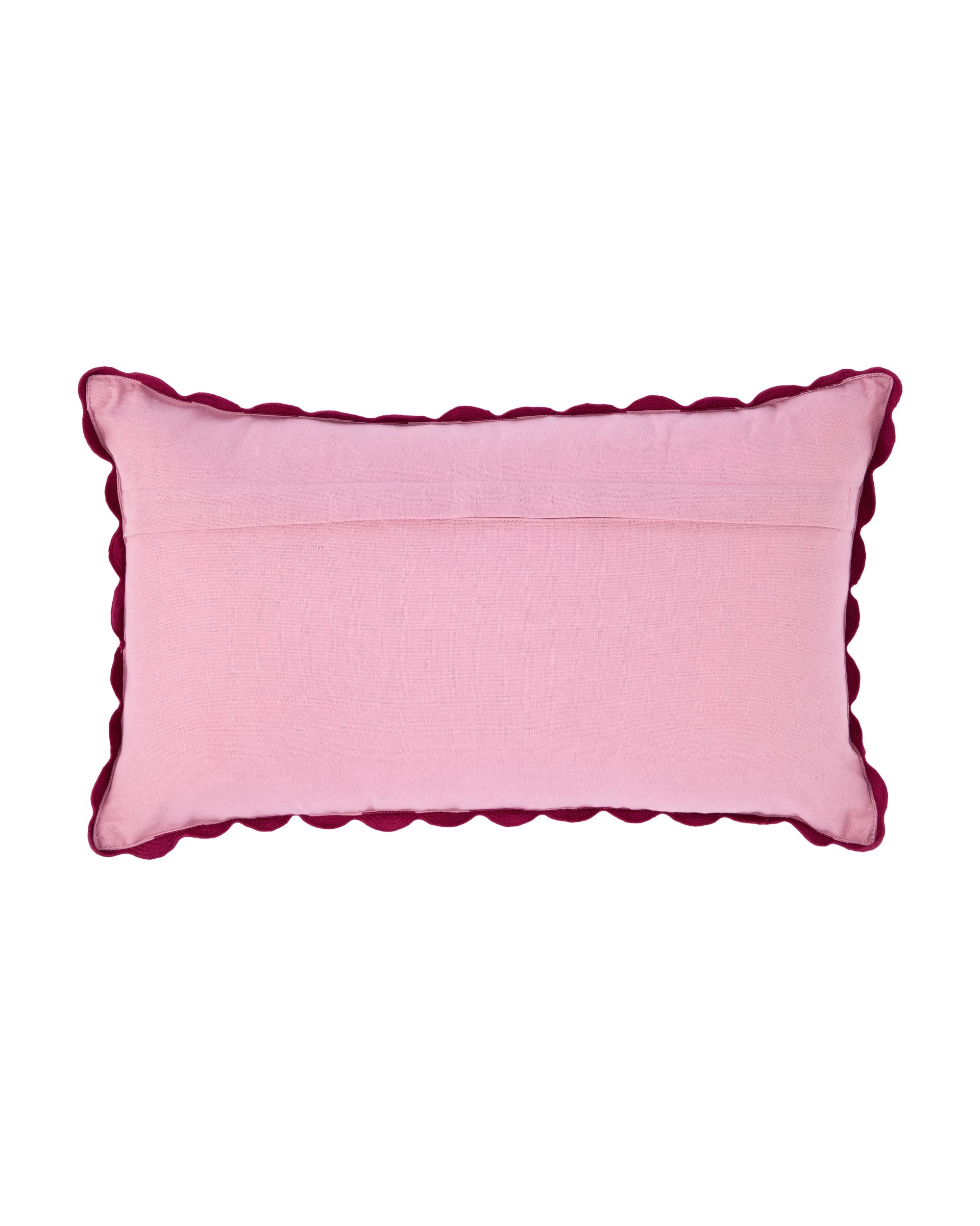 3 Stripe Ric Rac Cushion - Berry, 3 of 4