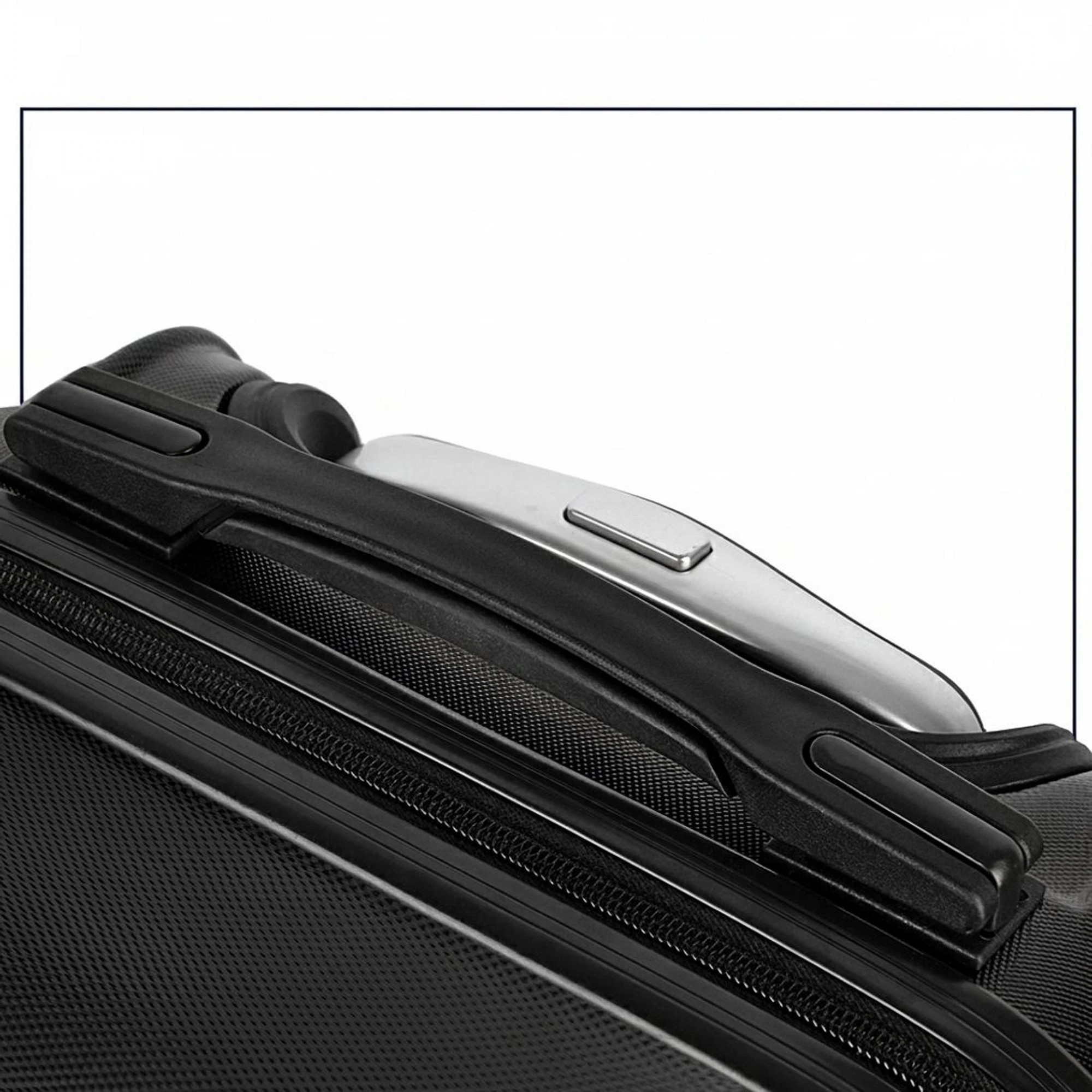 4 Wanderlite 2pc Luggage Trolley Set Suitcase Travel TSA Carry On Hard Case - Black, 4 of 5