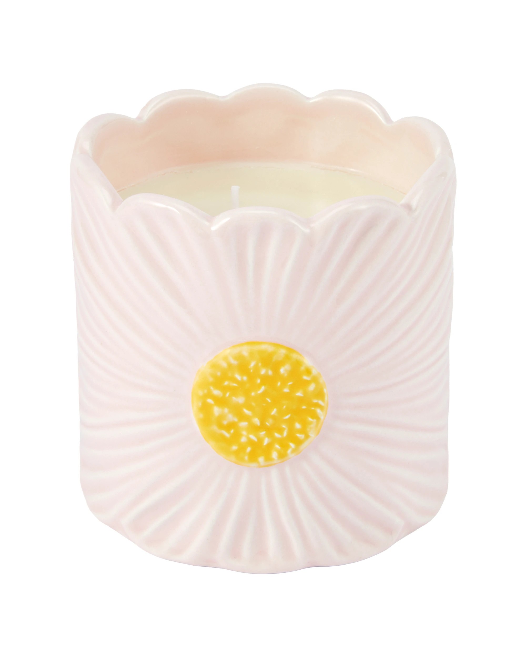2 Peony and Amber Flower Ceramic Candle, 2 of 5