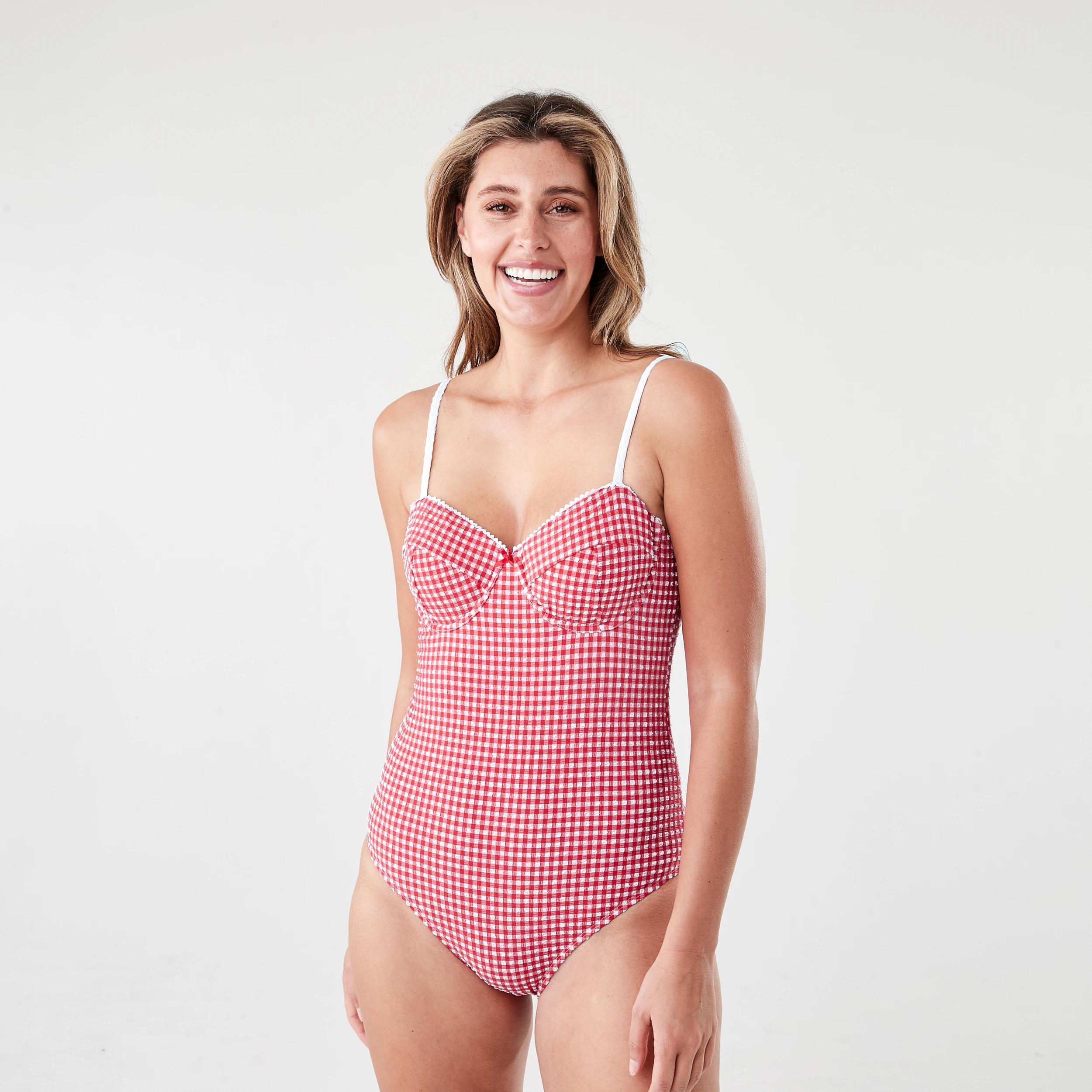 1 Gingham Balconette One Piece Swimsuit R Gingham, 1 of 6