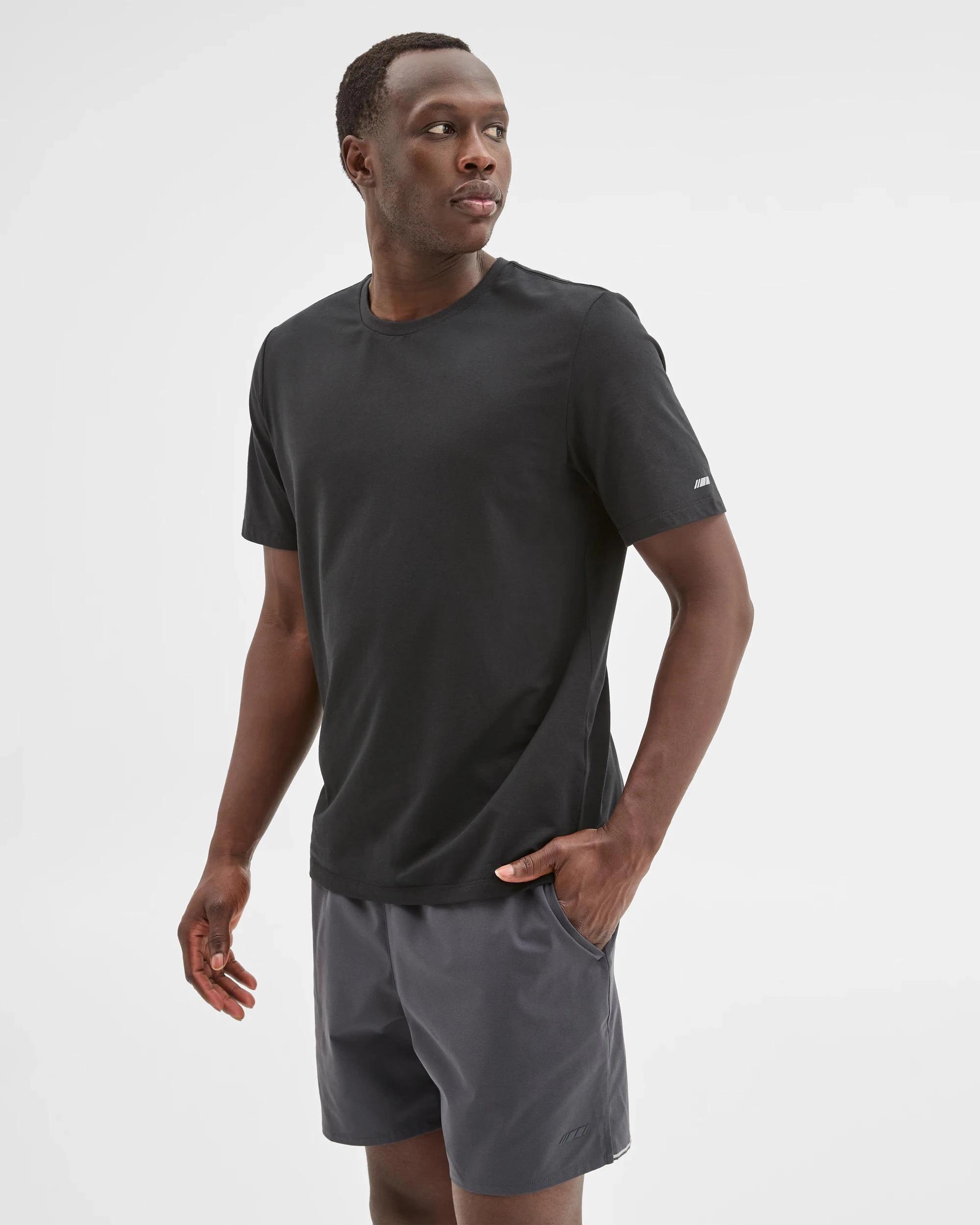 1 Target Active Australian Cotton Blend Active Training T-Shirt BLACK, 1 of 6