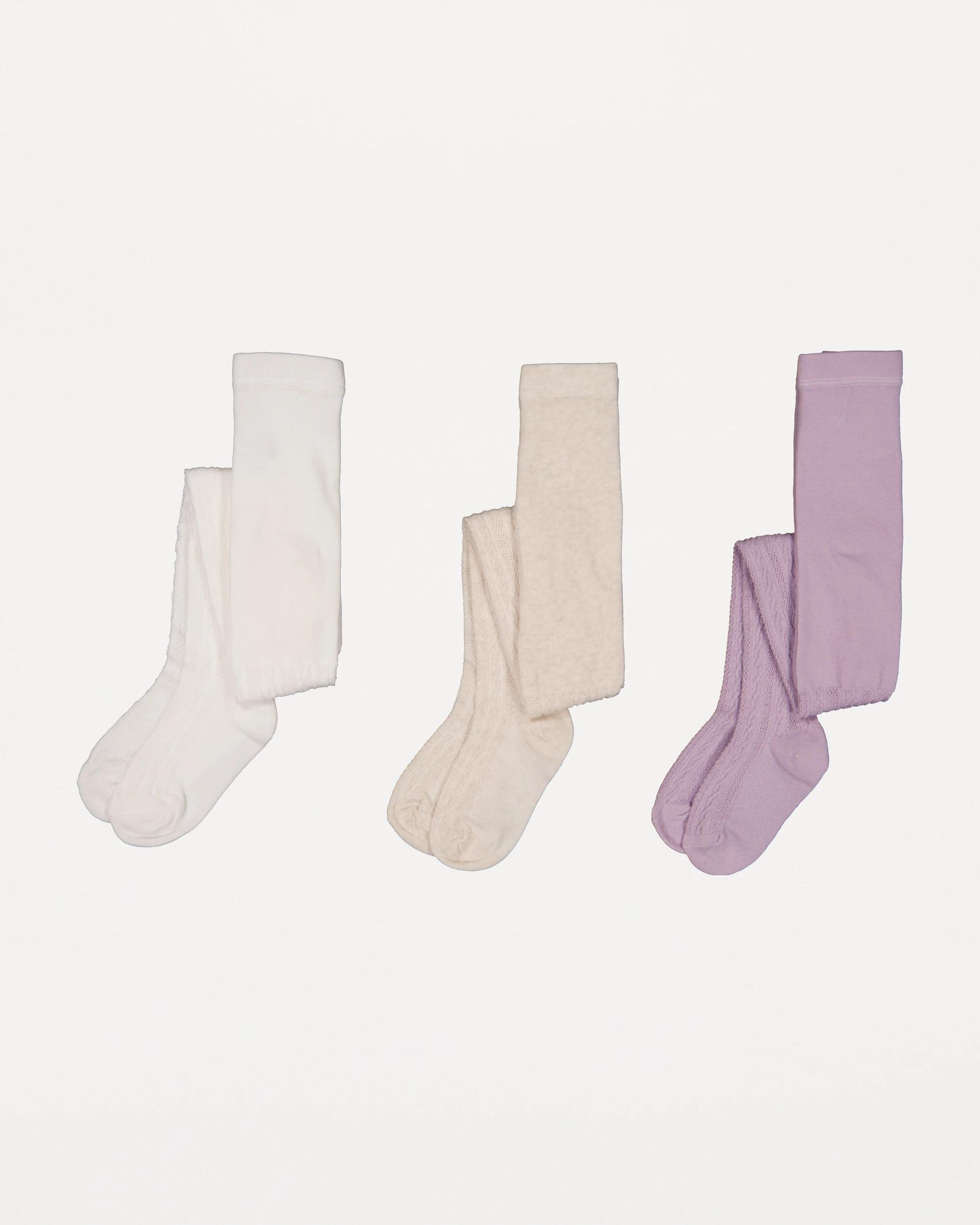 1 3 Pack Cable Knit Tights Wht Tights, 1 of 3