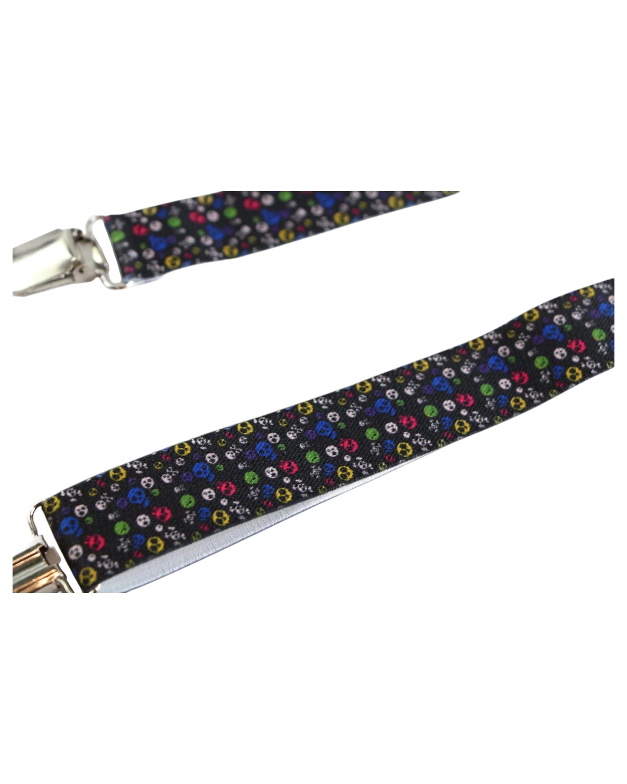 3 Zasel Mens Adjustable Rainbow Skulls Patterned Suspenders - Multi - Multi, 3 of 5