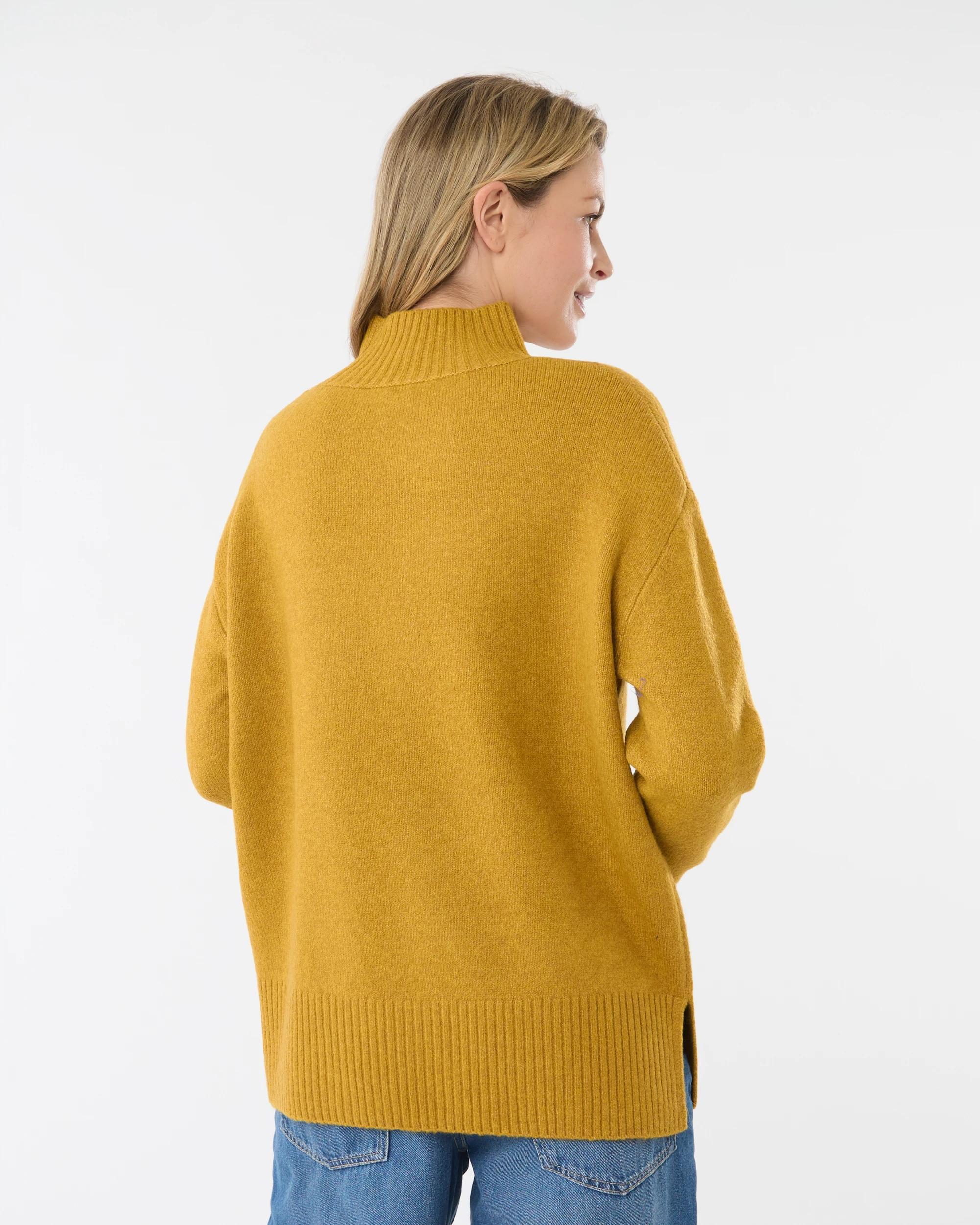 3 Funnel Split Hem Jumper Yllw Brass, 3 of 6