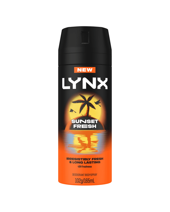 LYNX Sunset Fresh 48H Odour Protection Deodorant Bodyspray 165ml - Mango and Mandarin Scent