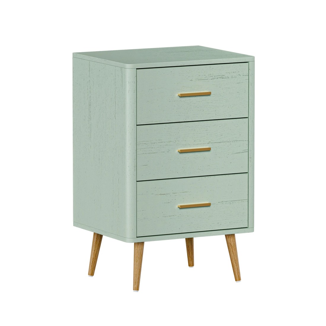 6 Oikiture 3 Chest Of Drawers Dresser Tallboy Storage Cabinet
 - Green, 6 of 10