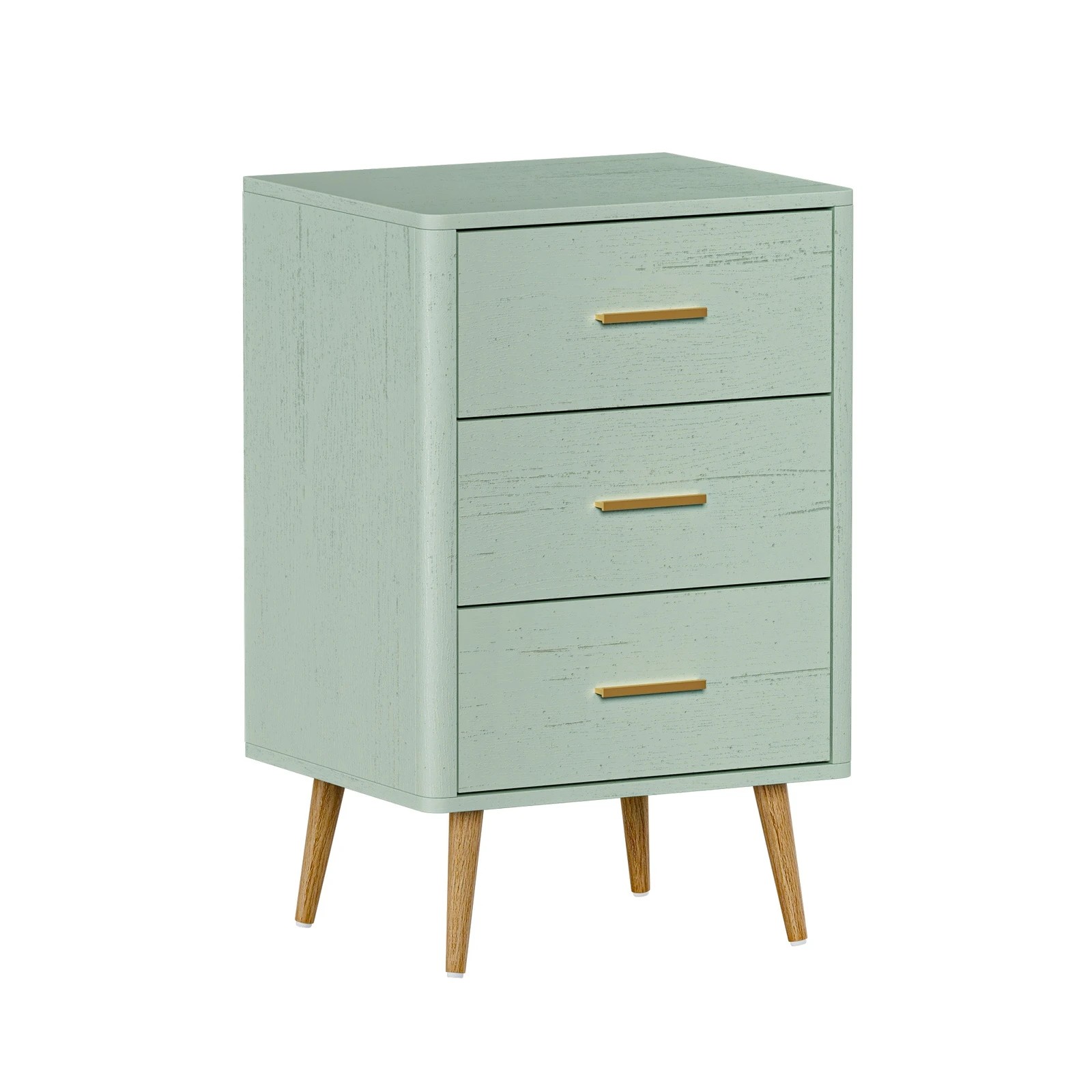 6 Oikiture 3 Chest Of Drawers Dresser Tallboy Storage Cabinet
 - Green, 6 of 10