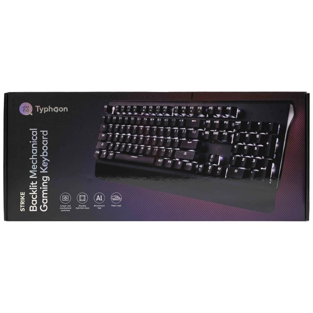 6 Typhoon Strike Backlit Wired Mechanical Gaming Keyboard, 6 of 7