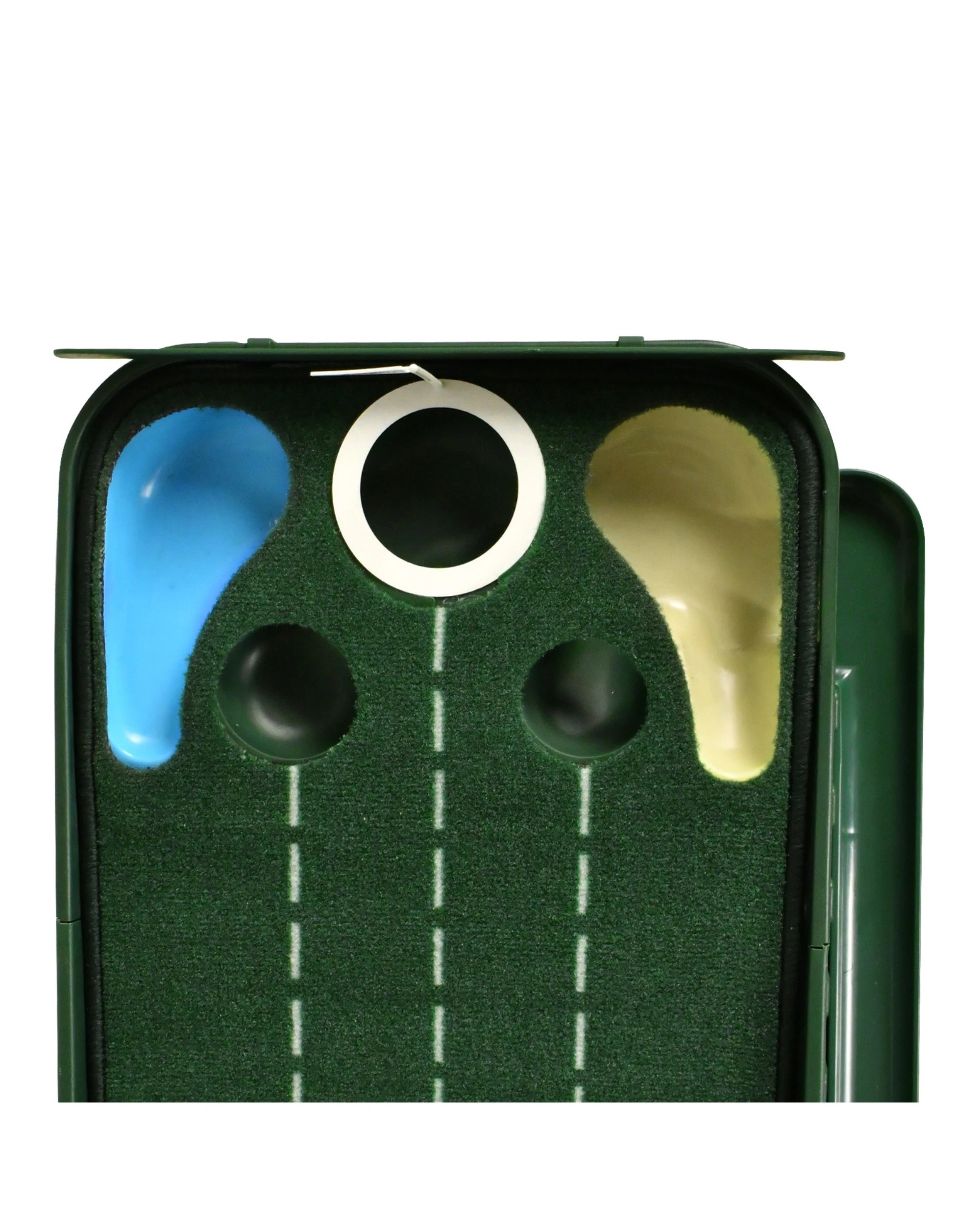 3 Advwin 5 Holes Golf Putting Mat with Auto Ball Return - Green, 3 of 7