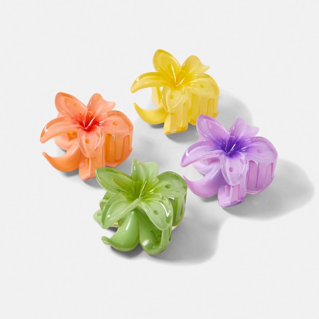 2 4 Pack Mini Frangipani Claw Hair Clip, 2 of 4