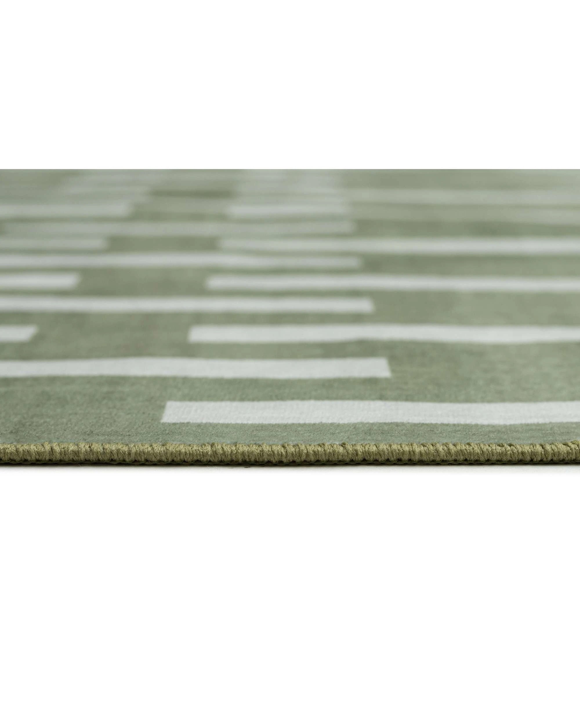 8 Loopsie Gerritsen Printed Washable Rug-220cm x 150cm - Green, 8 of 9