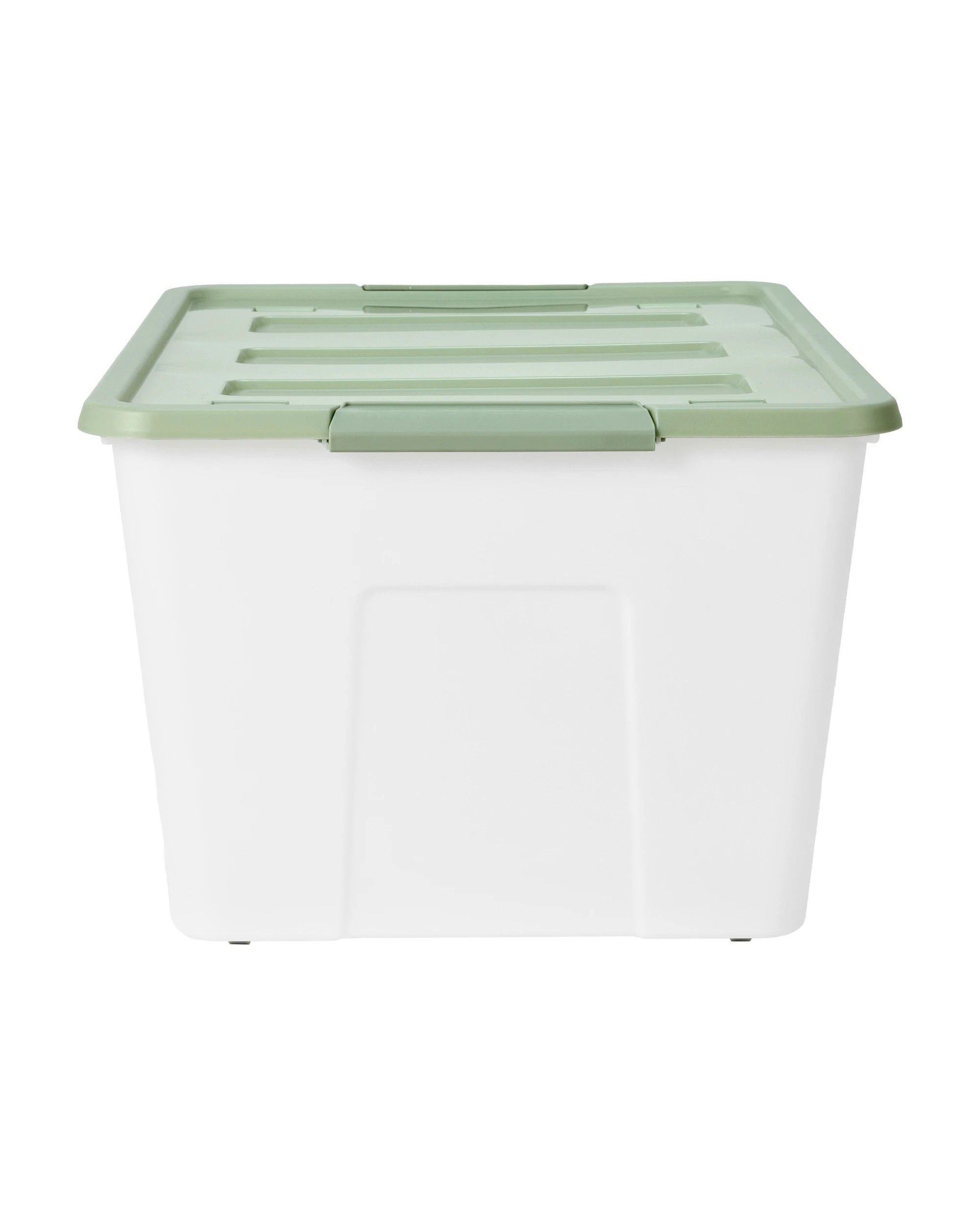 3 60L Storage Tub on Wheels with Green Lid, 3 of 6