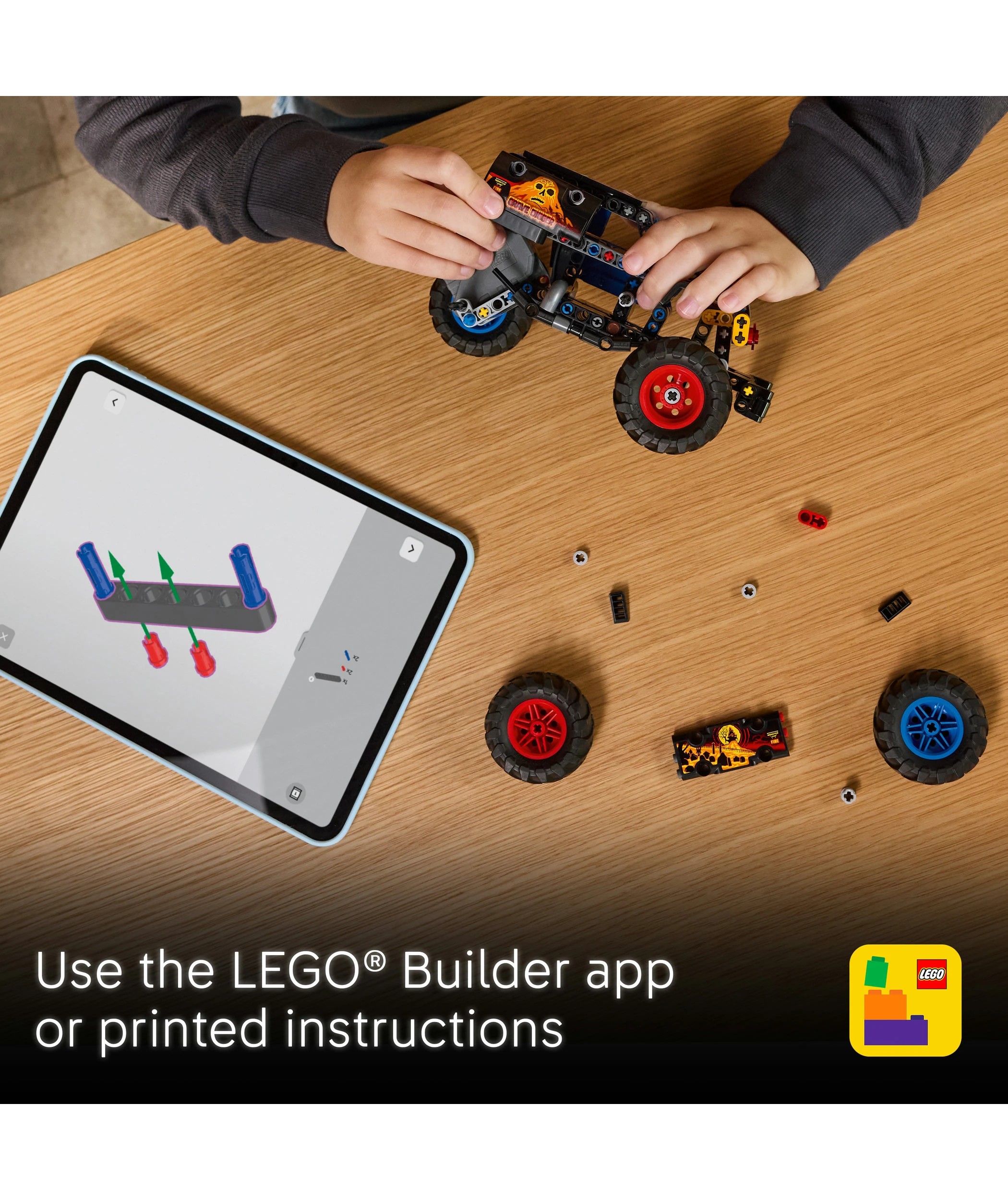 7 LEGO Technic Monster Jam Grave Digger Fire and Ice 42219, 7 of 10