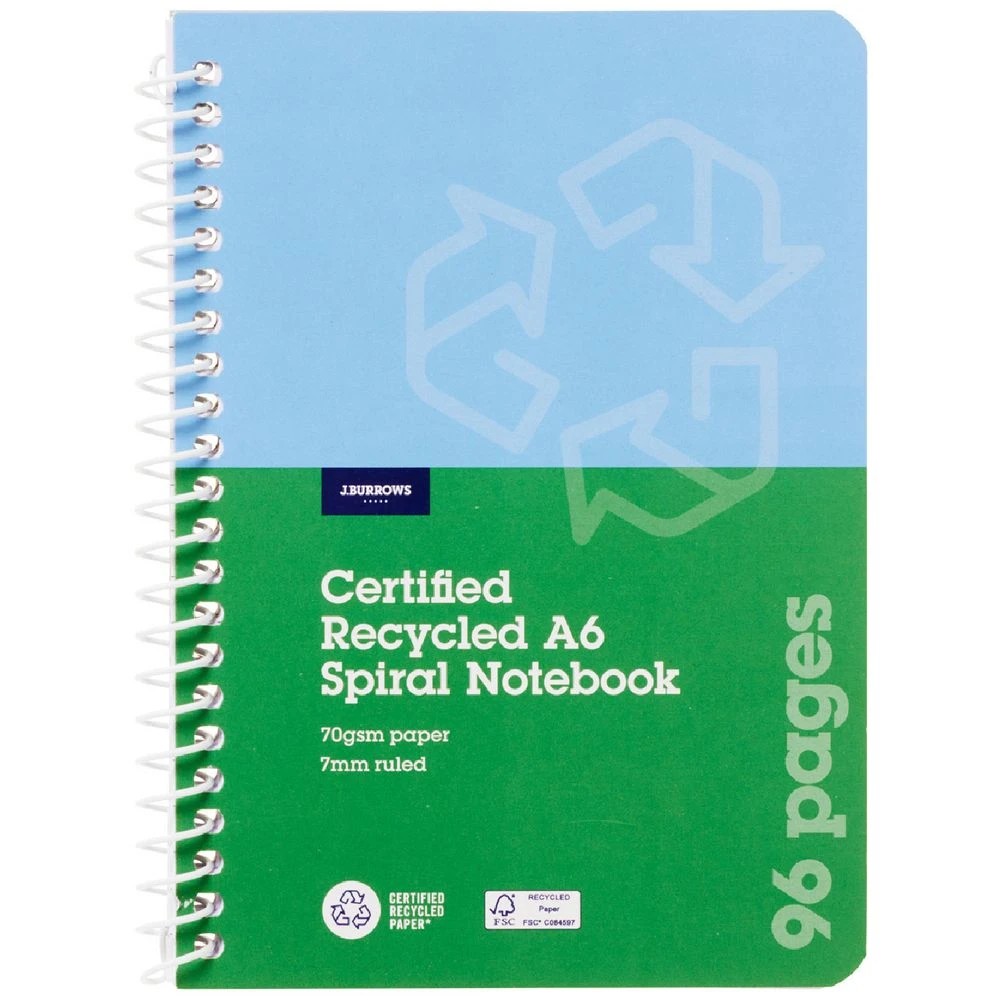 1 J.Burrows A6 Spiral Notebook 96 Pages, 1 of 2