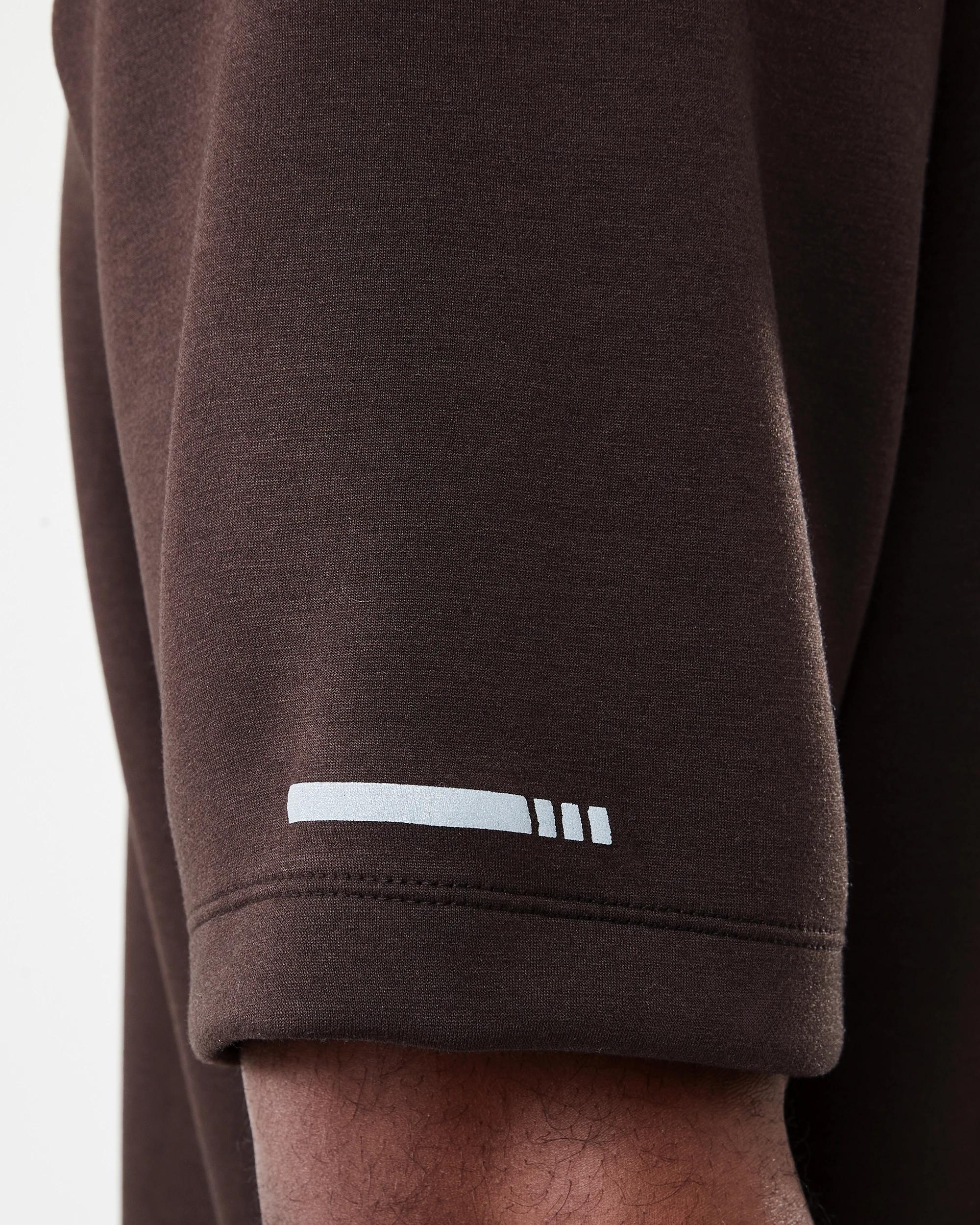 6 Active Mens Oversized Scuba T-shirt Brn Maogny, 6 of 6