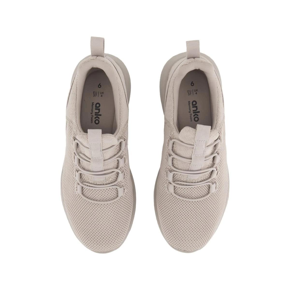 3 Comfort Sneakers with Elastic Laces BEIGE SAND, 3 of 5