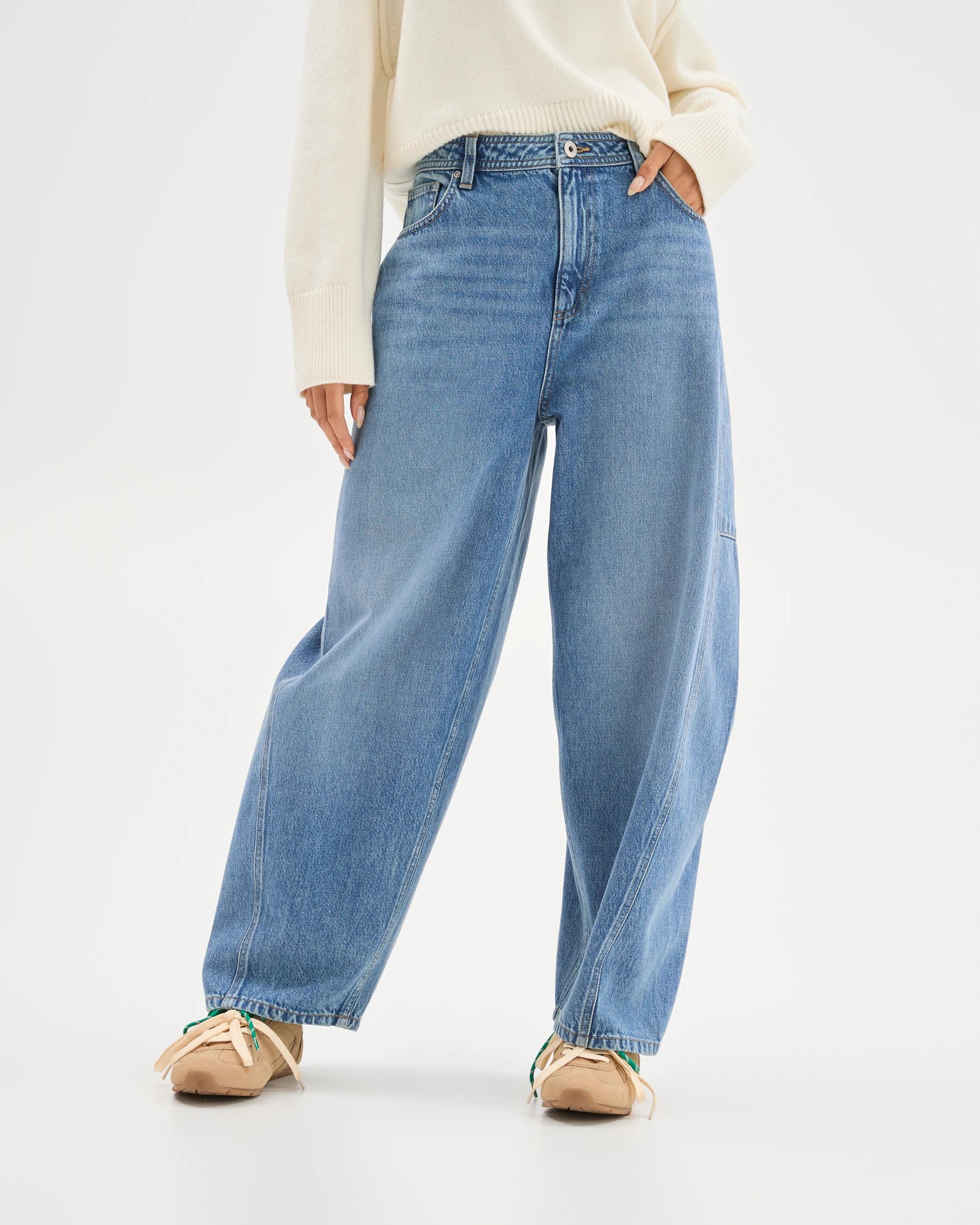 3 Lily Loves Australian Cotton Blend Horseshoe Leg Denim Jeans MID WASH, 3 of 6