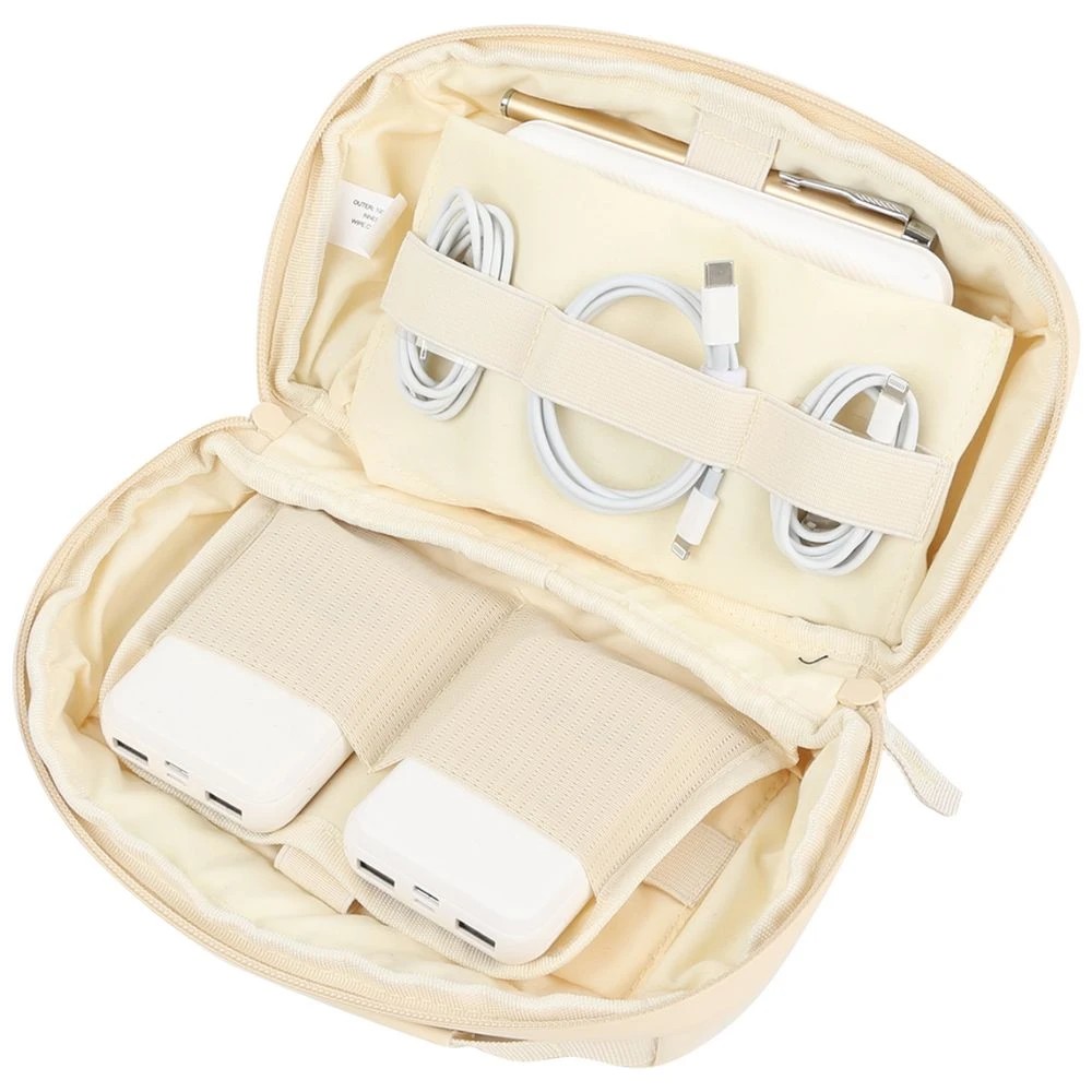 4 J.Burrows Tech/Cable Organiser Large Beige, 4 of 8