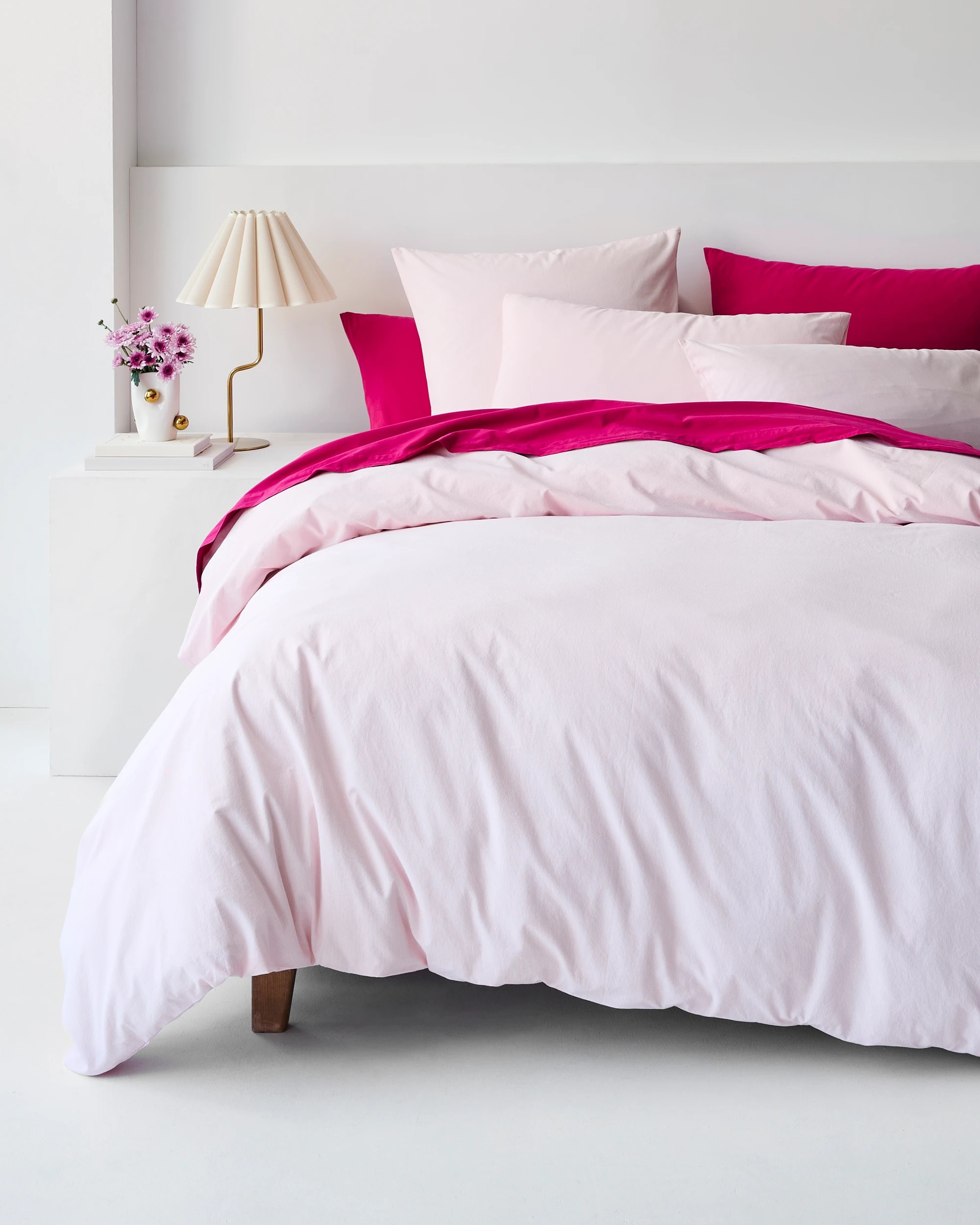 2 Arlo Cotton Stonewash Quilt Cover Set - King Bed - Pink, 2 of 6