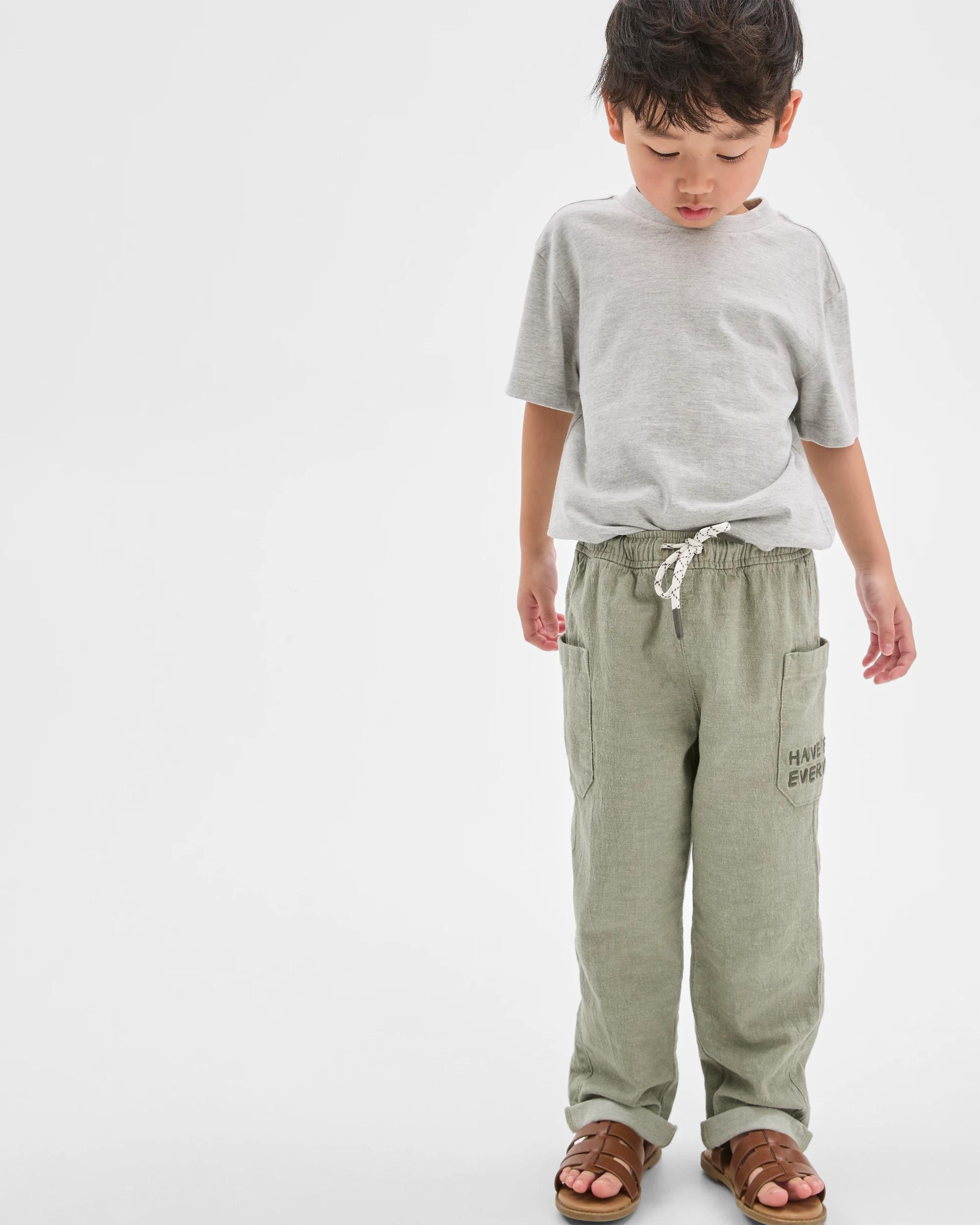 3 Target Kids Pull On Lightweight Pants KHAKI, 3 of 6