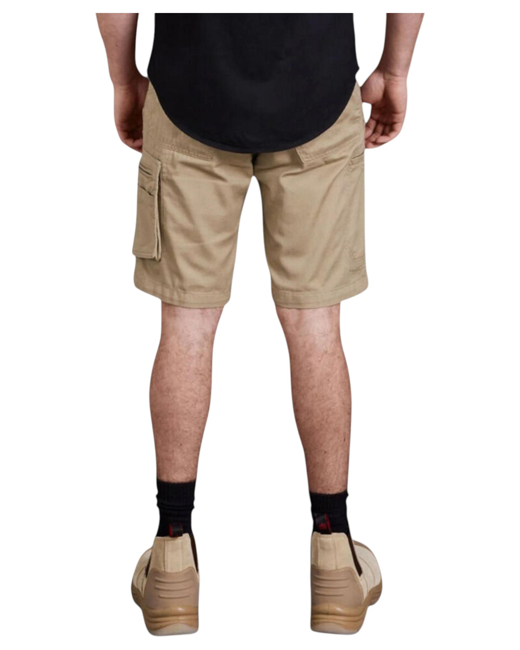5 KingGee Mens Tradies Summer Lightweight Khaki Cargo Work Shorts KHAKI, 5 of 5