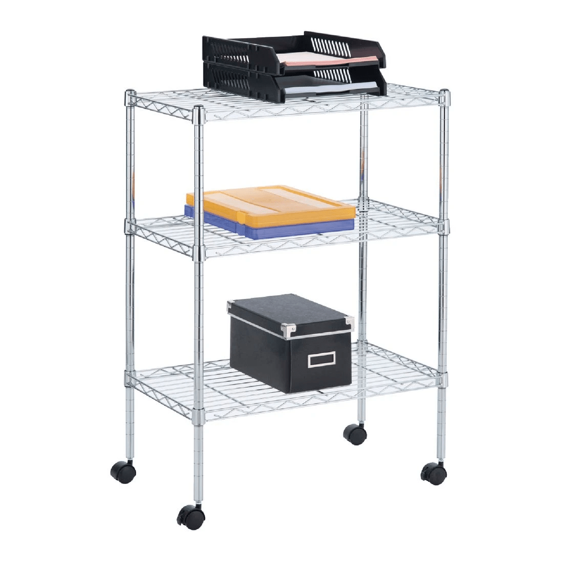 1 3 Tier Wire Shelving Unit, 1 of 7