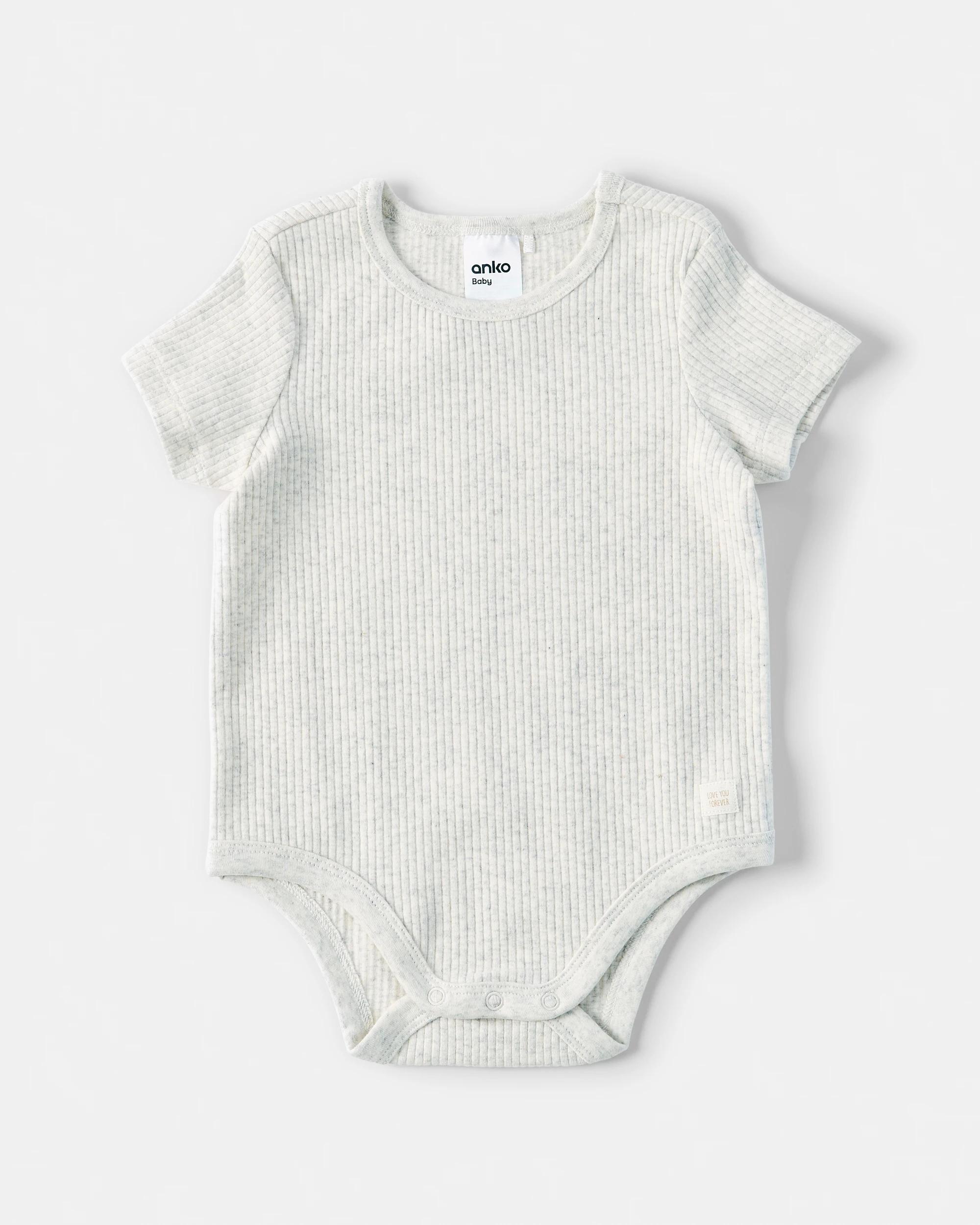 4 3 Pack Cotton Short Sleeve Rib Bodysuits Blu Mpack, 4 of 8