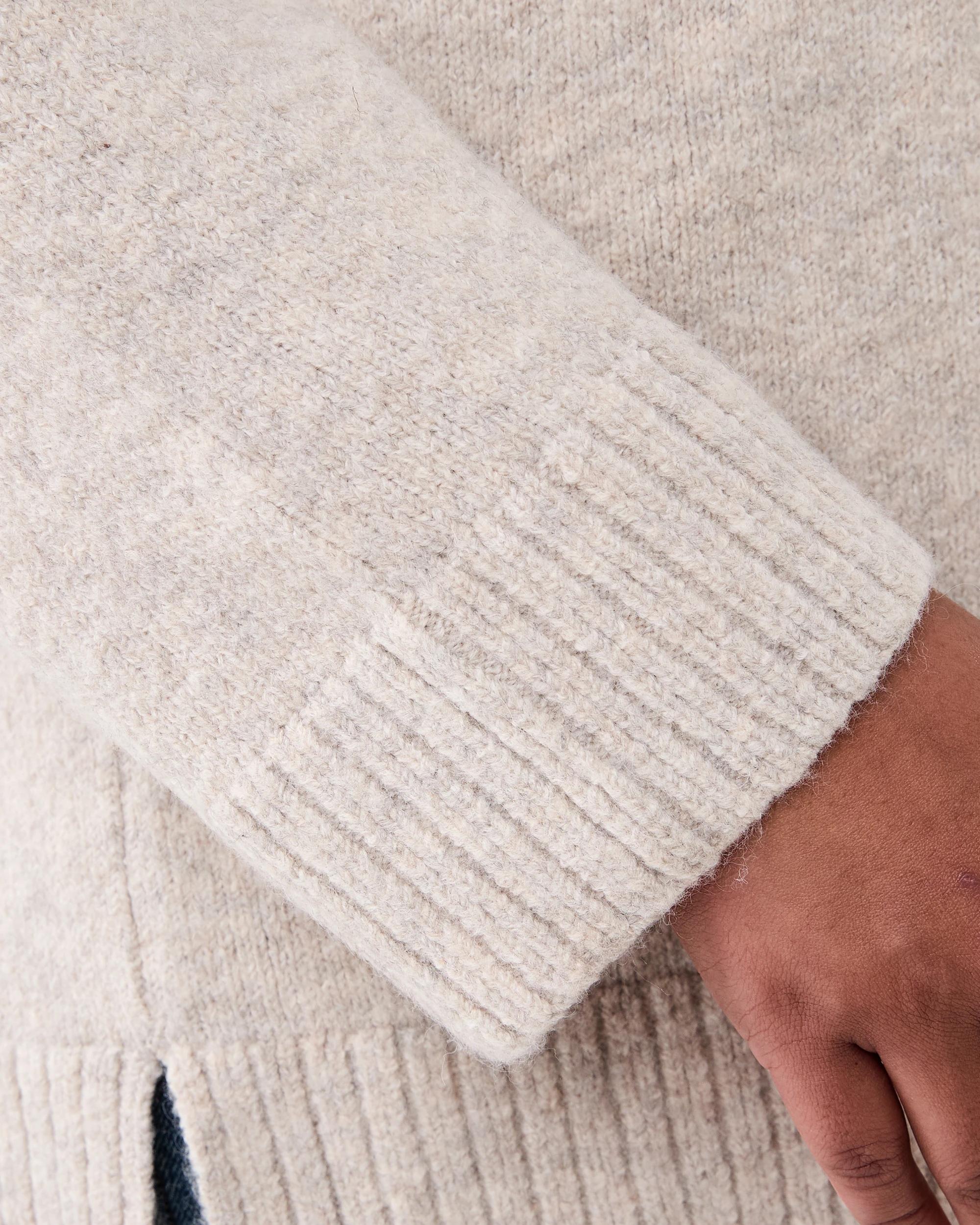 8 Curve Front Seam Crew Neck Jumper Nat Beige, 8 of 8